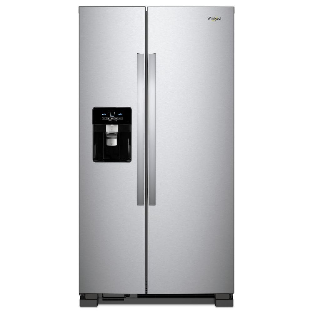 Whirlpool 24.5-cu ft Side-by-Side Refrigerator with Ice Maker, Water and Ice Dispenser (Fingerprint Resistant Stainless Steel)