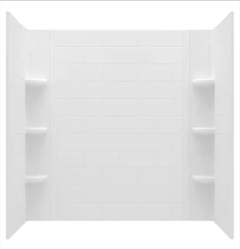 Ovation Curve 60 in. x 30 in. Soaking Bathtub with Left Hand Drain in Arctic White with White Walls