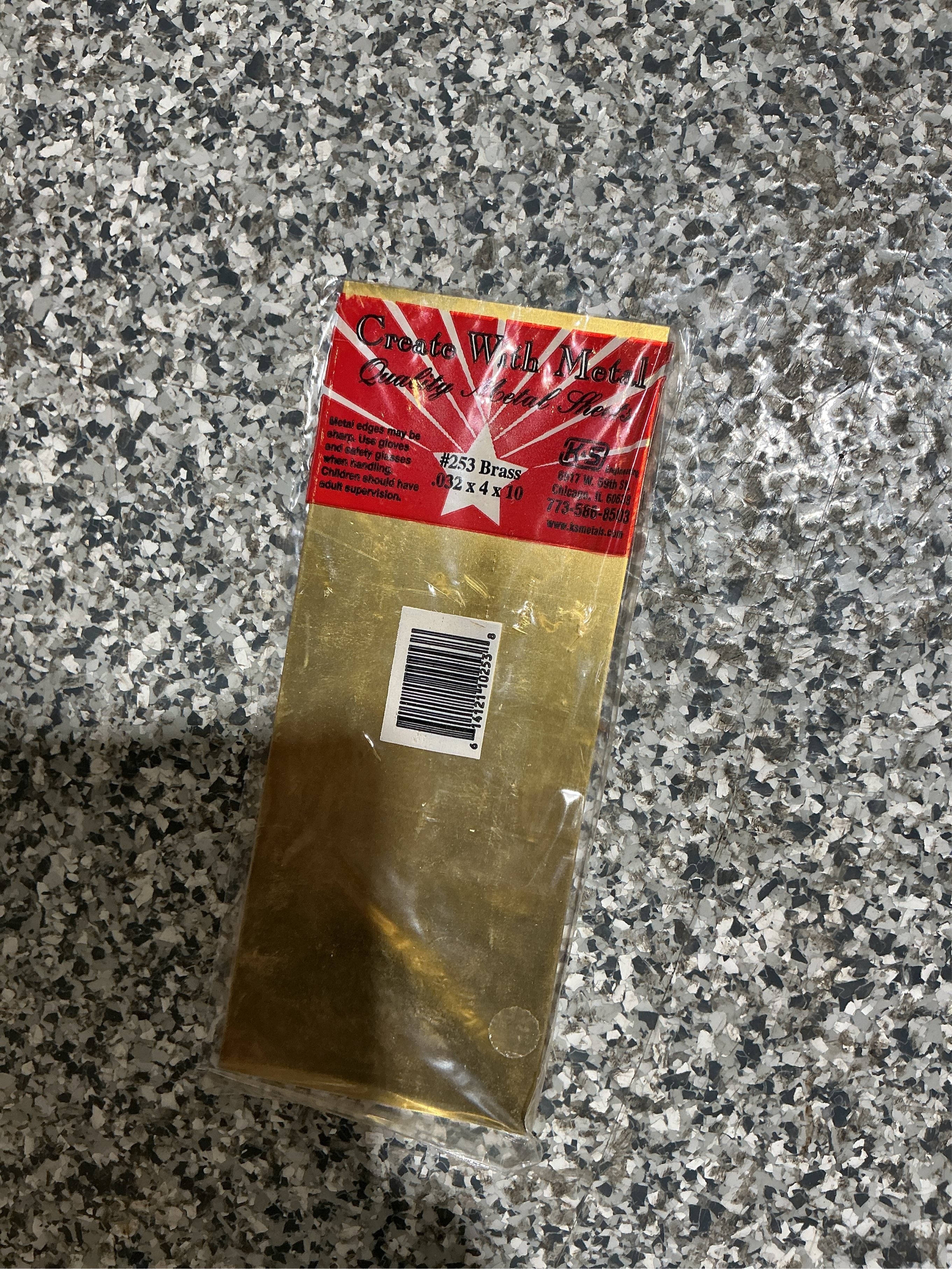 K & S Engineering Brass Sheet Metal .032 x 4 x 10 in K & S, No Size, No Color