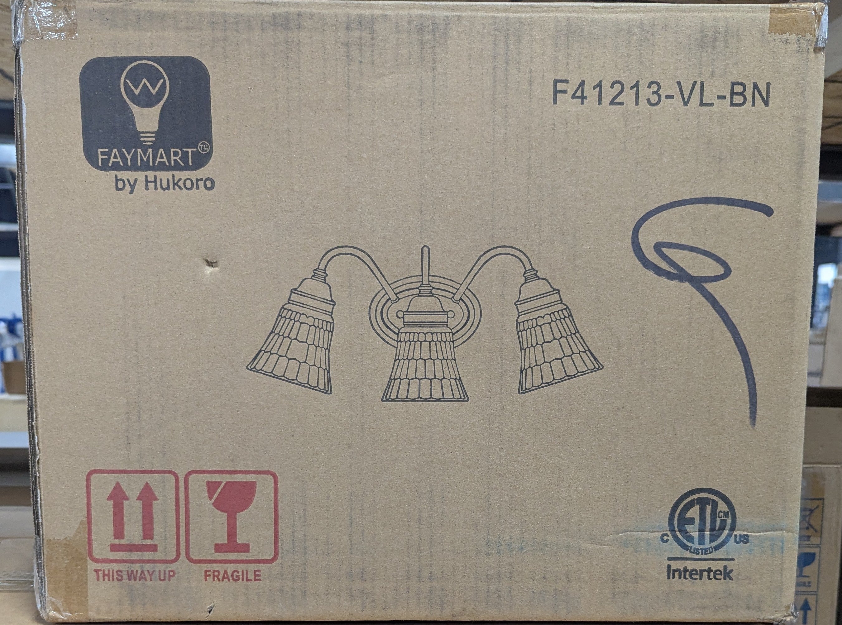 19.3 in. 3-Light Brushed Nickle Bathroom Vanity Light with Trumpet Glass Shade