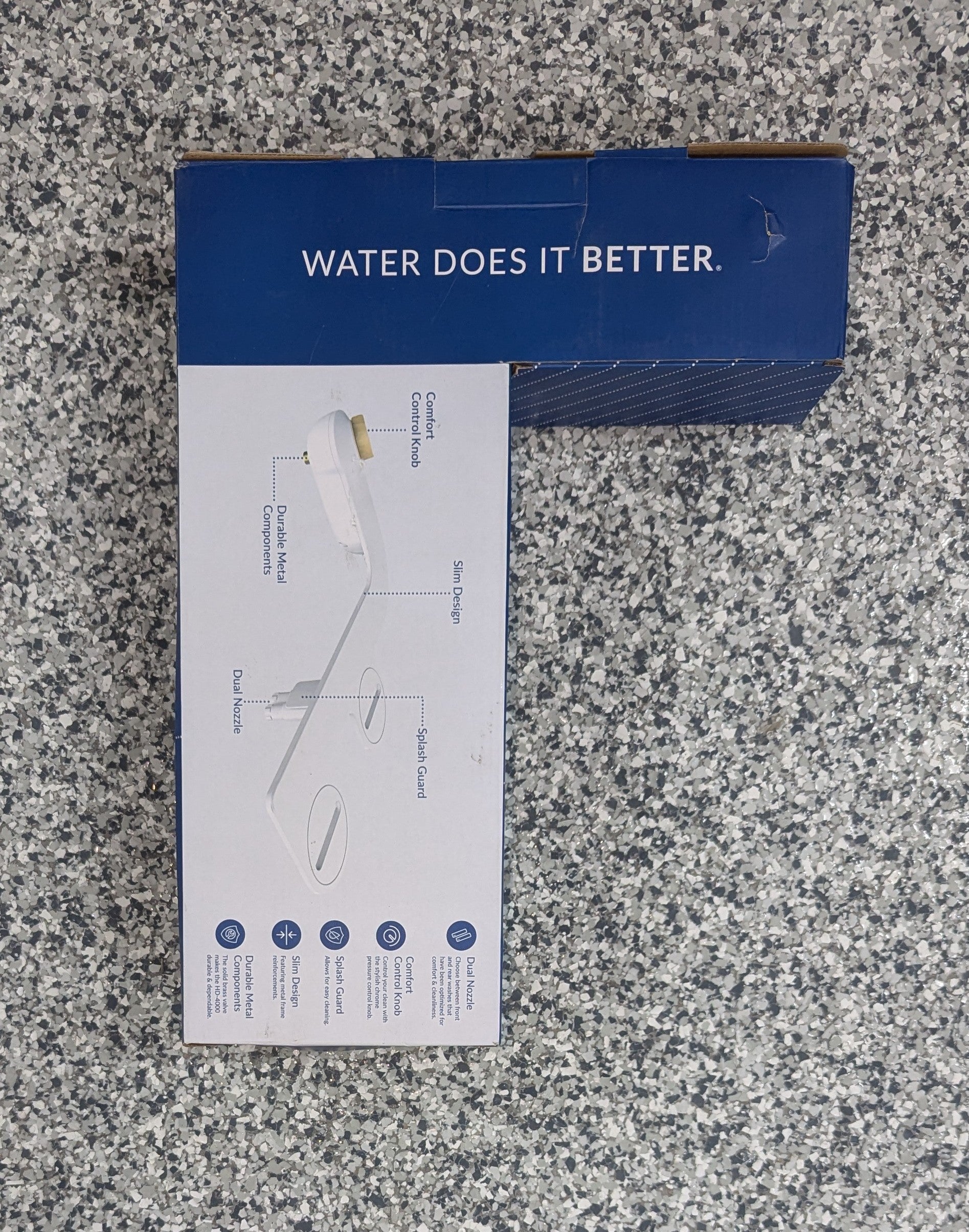 HD-4000 Essential Non-Electric Bidet Attachment System in White