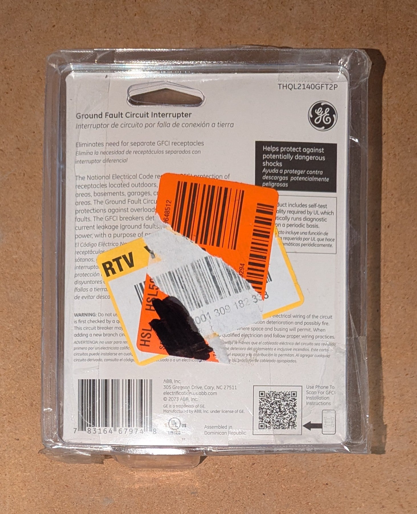 40 Amp Double Pole Ground Fault Breaker with Self-Test