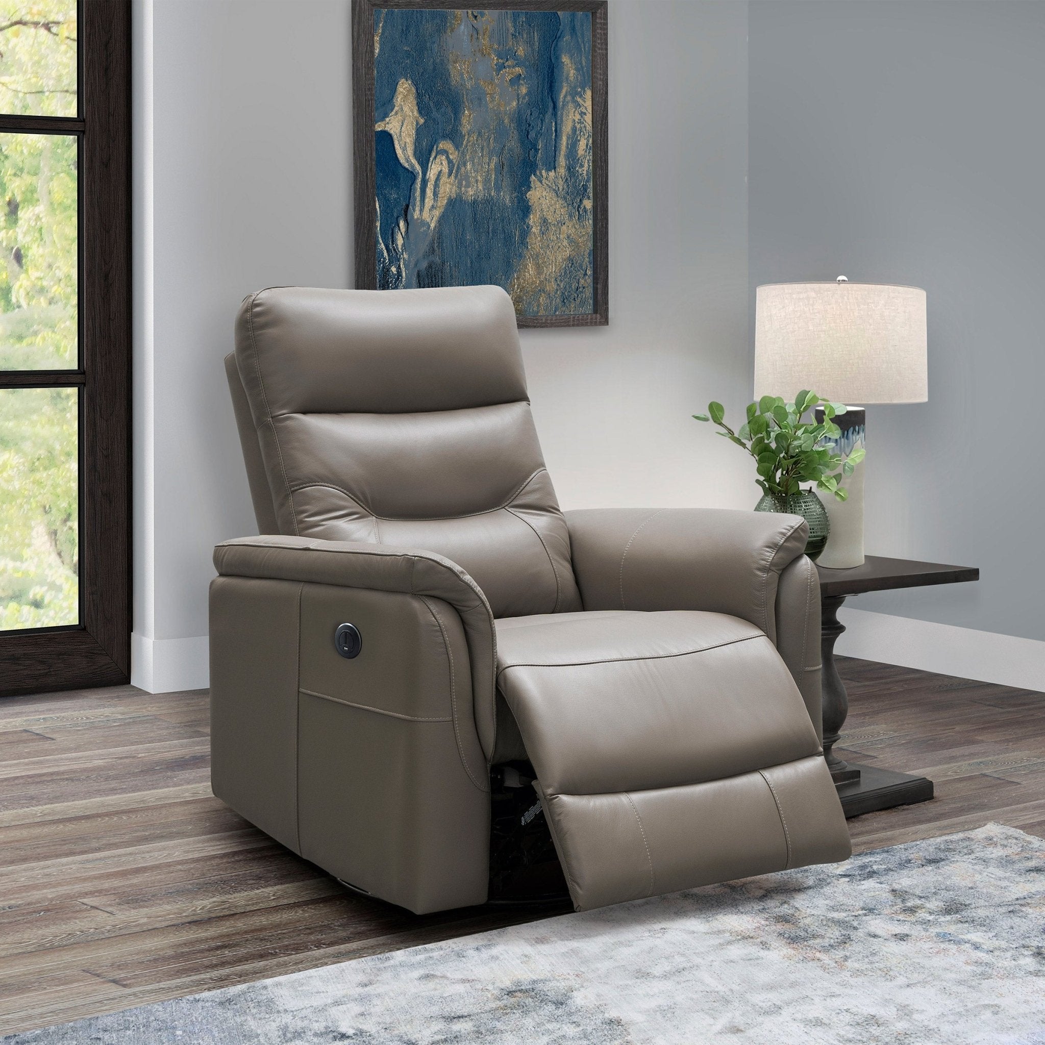 Palermo Leather Power Swivel Glider Recliner - Stu's Home Improvement Outlet