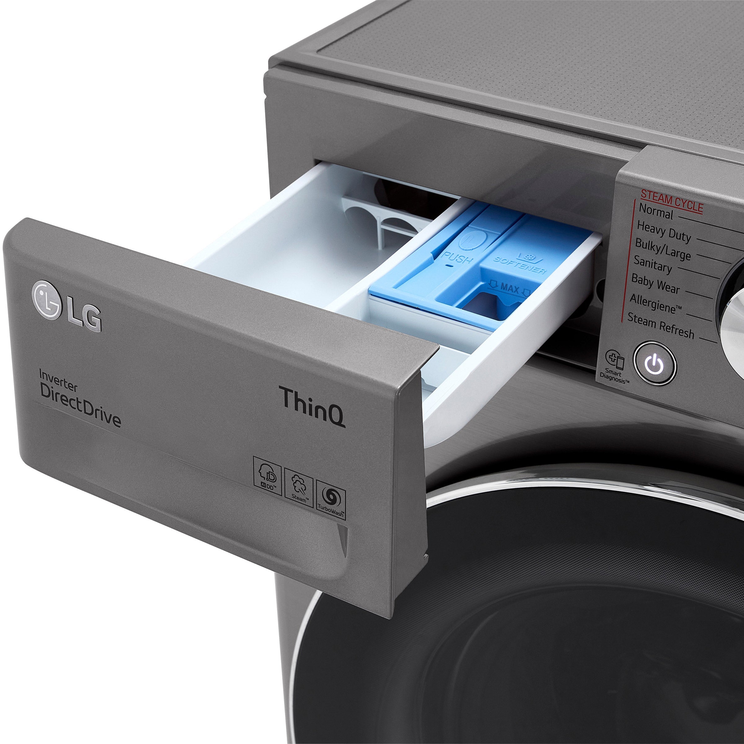 LG 2.4 cu. ft. Wi-Fi Enabled Compact Front Load All-In-One Washer/Dryer Combo with Built-In Intelligence