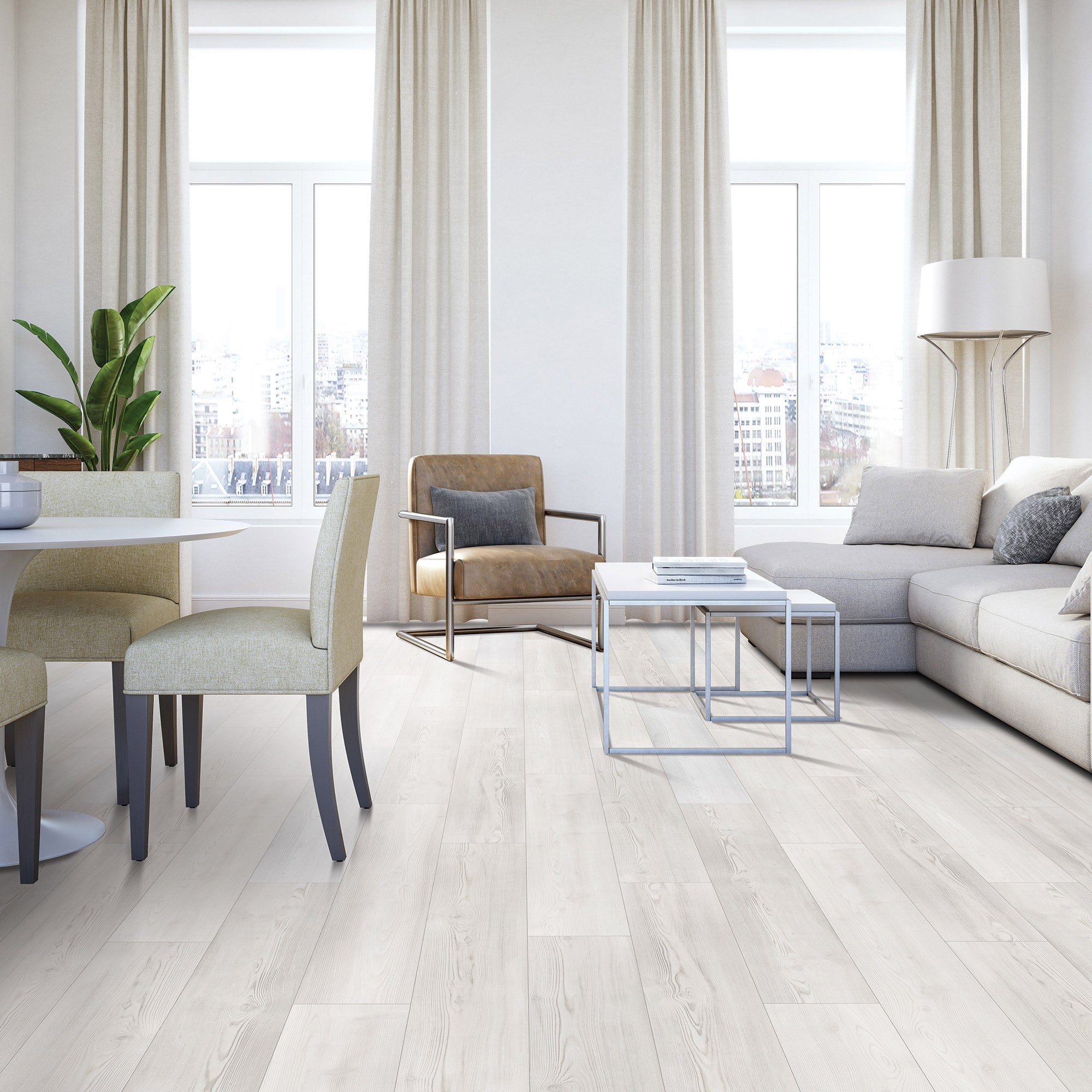 Bay Bridge Oak 6MM Thick 7.5in X 48in 20 MIL Waterproof Luxury Vinyl Plank Flooring (17.3 sq ft/ctn)