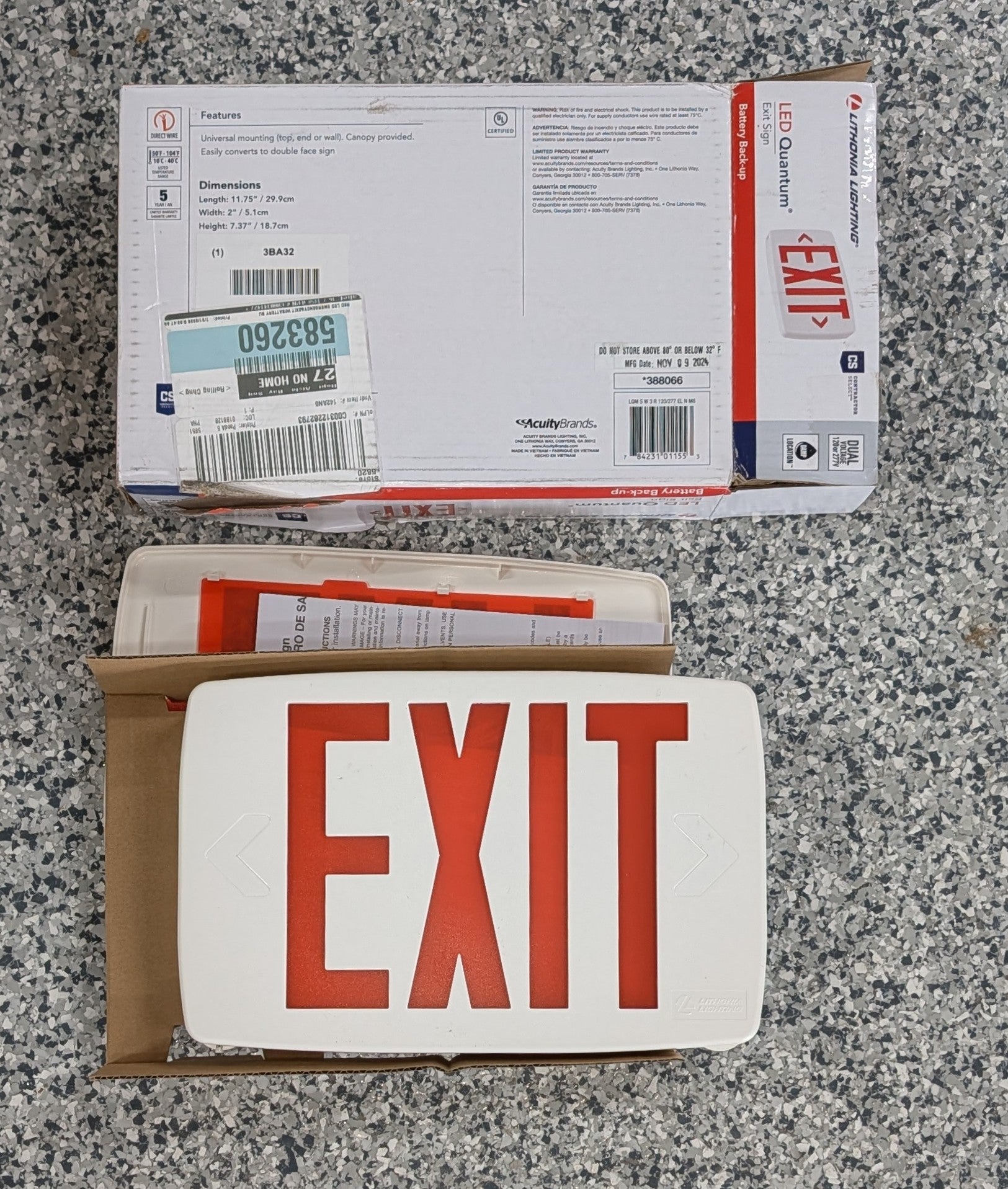 Exit LED Indoor Illuminated Sign - Stu's Home Improvement Outlet