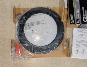 6 in. Matte Black Disk Light LED Flush Mount Light Fixture 600 - 900 - 1100 Lumens 2700K - 5000K Dimmable J - Box Compatible - Stu's Home Improvement Outlet