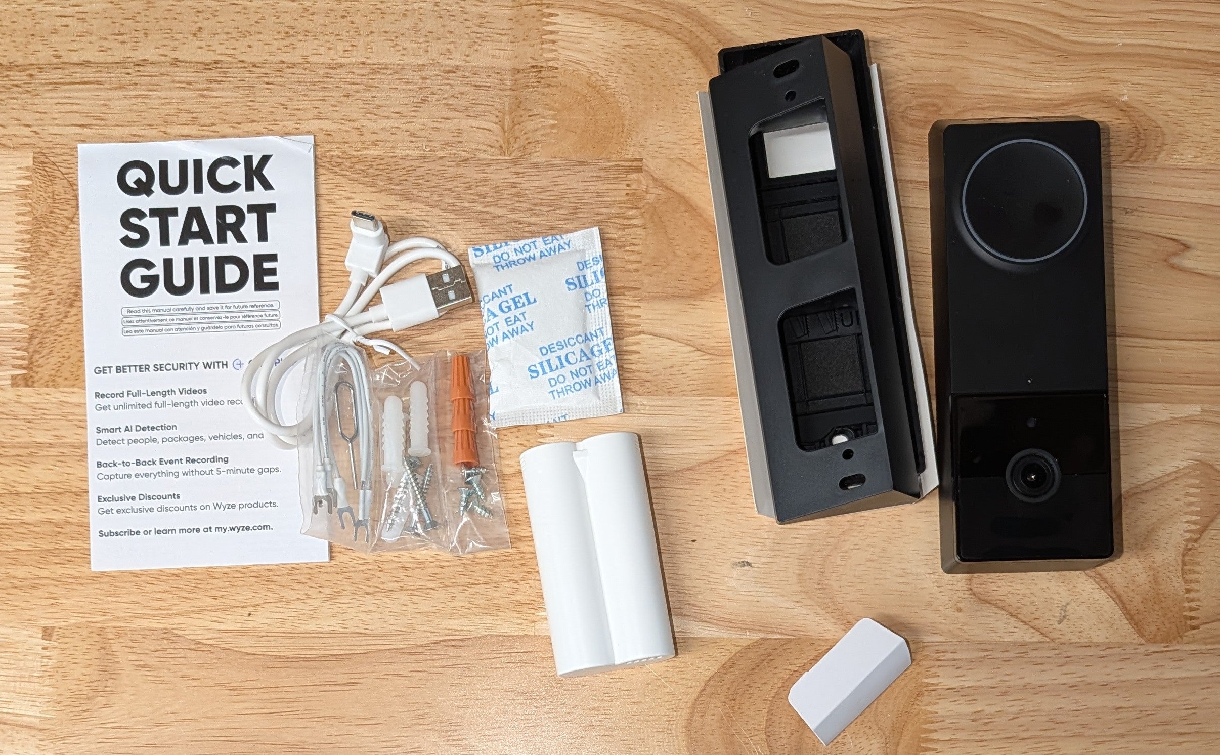 Wireless Duo Cam Video Doorbell, Battery Powered, 2K Full HD Video, 2 Cameras (People and Package), Color Night Vision