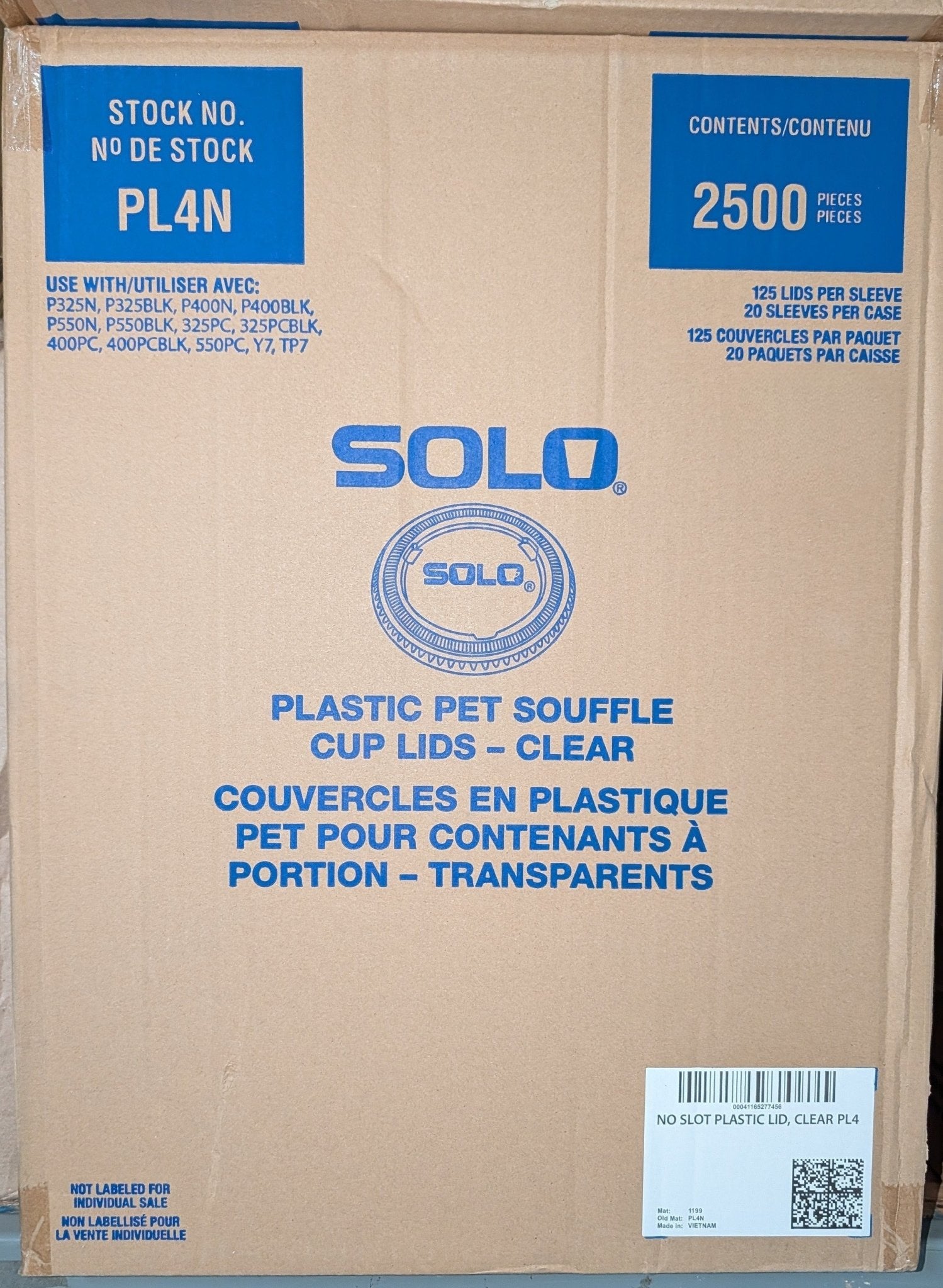 2500 Solo 4 oz Container lid - Stu's Home Improvement Outlet