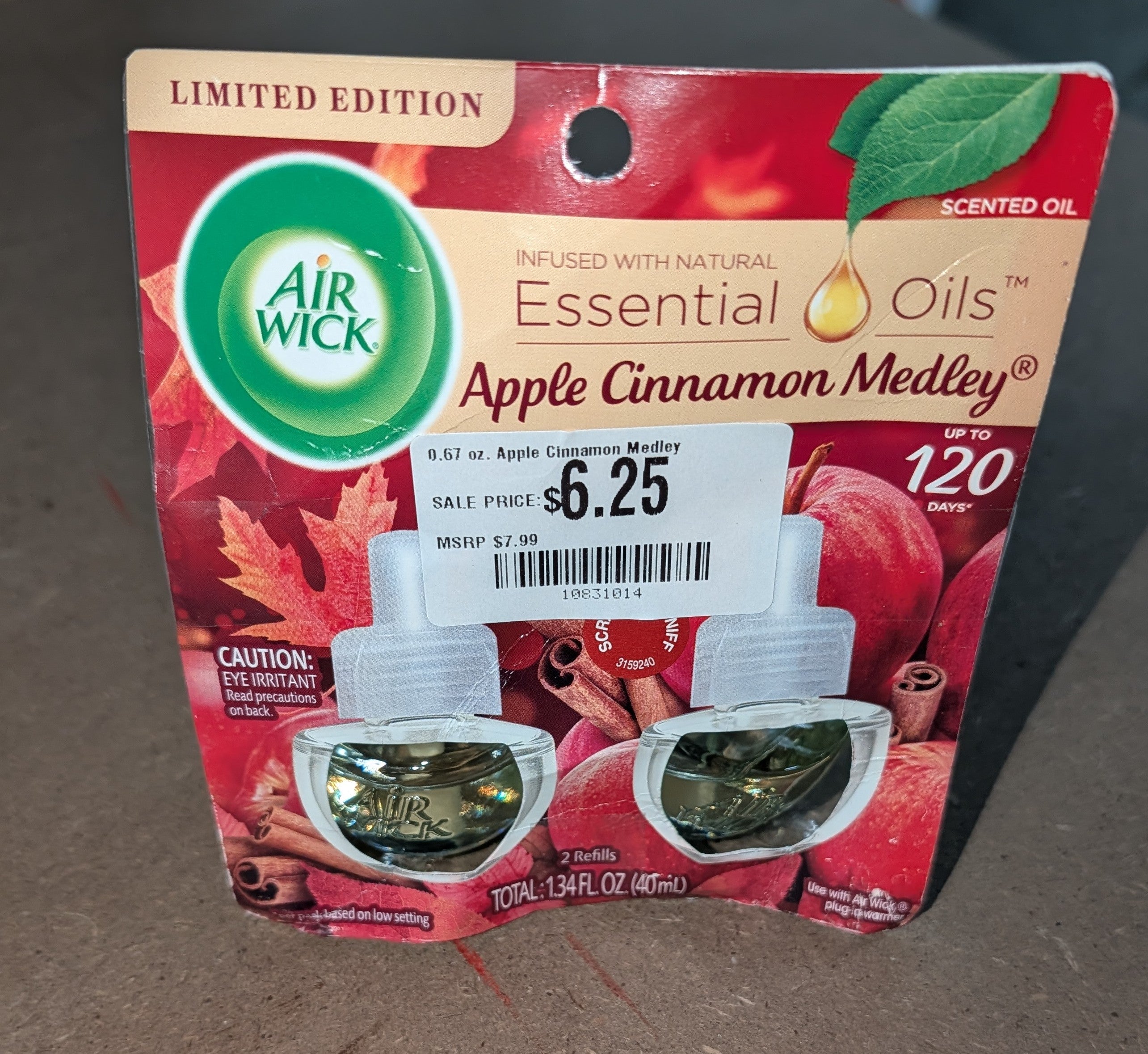 0.67 oz. Apple Cinnamon Medley Scented Oil Refill (2-Pack)