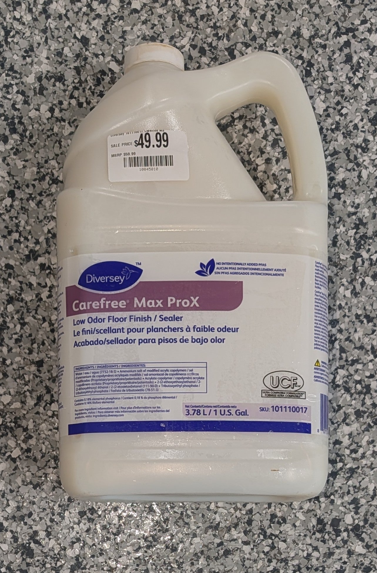 Diversey 101110017 Carefree Max ProX Low Odor Floor Finish 1 Gallon - Stu's Home Improvement Outlet
