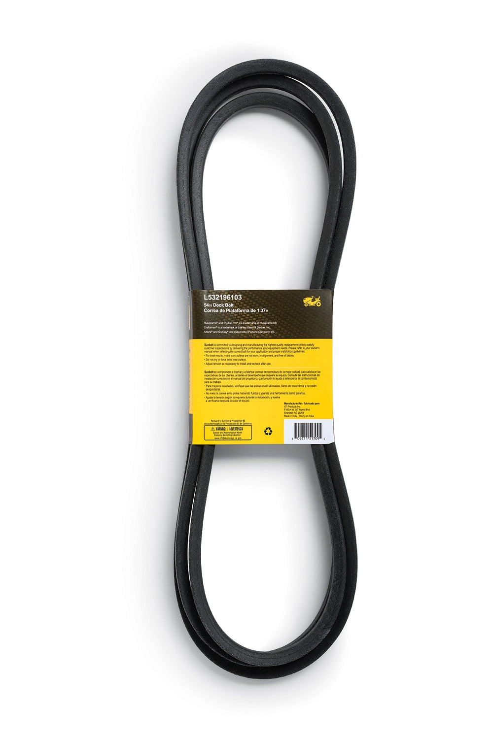 Sunbelt L-532196103 54-in Deck Belt for Riding Mower/Tractors (5/8-in W x 147.75-in L)
