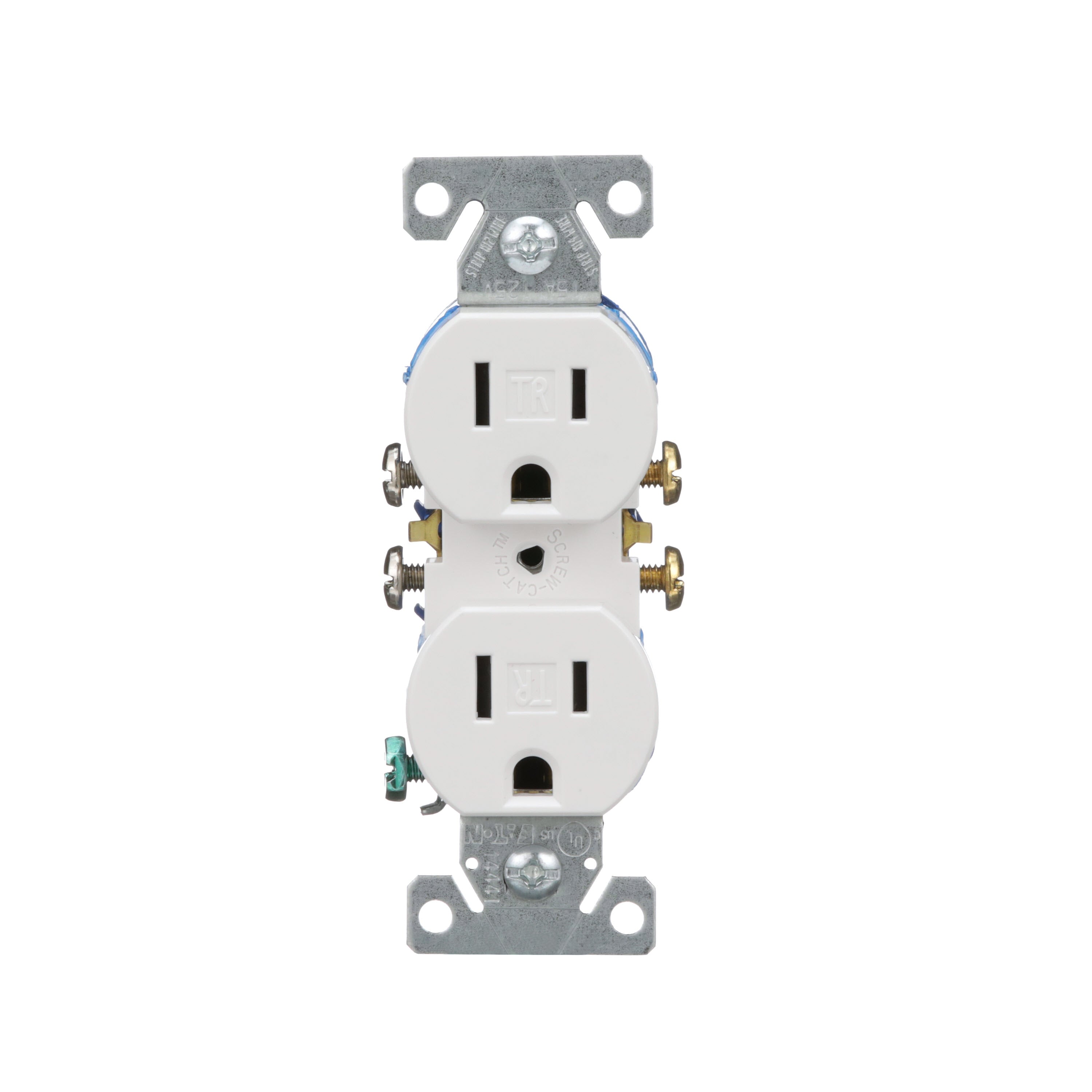 Eaton 15-Amp 125-volt Tamper Resistant Residential Duplex Outlet, White