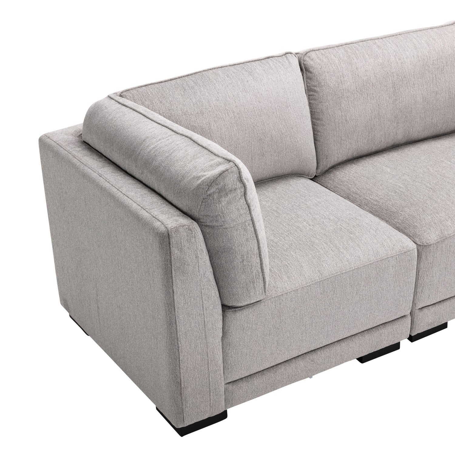 Modular Fabric Sectional w/ Ottoman