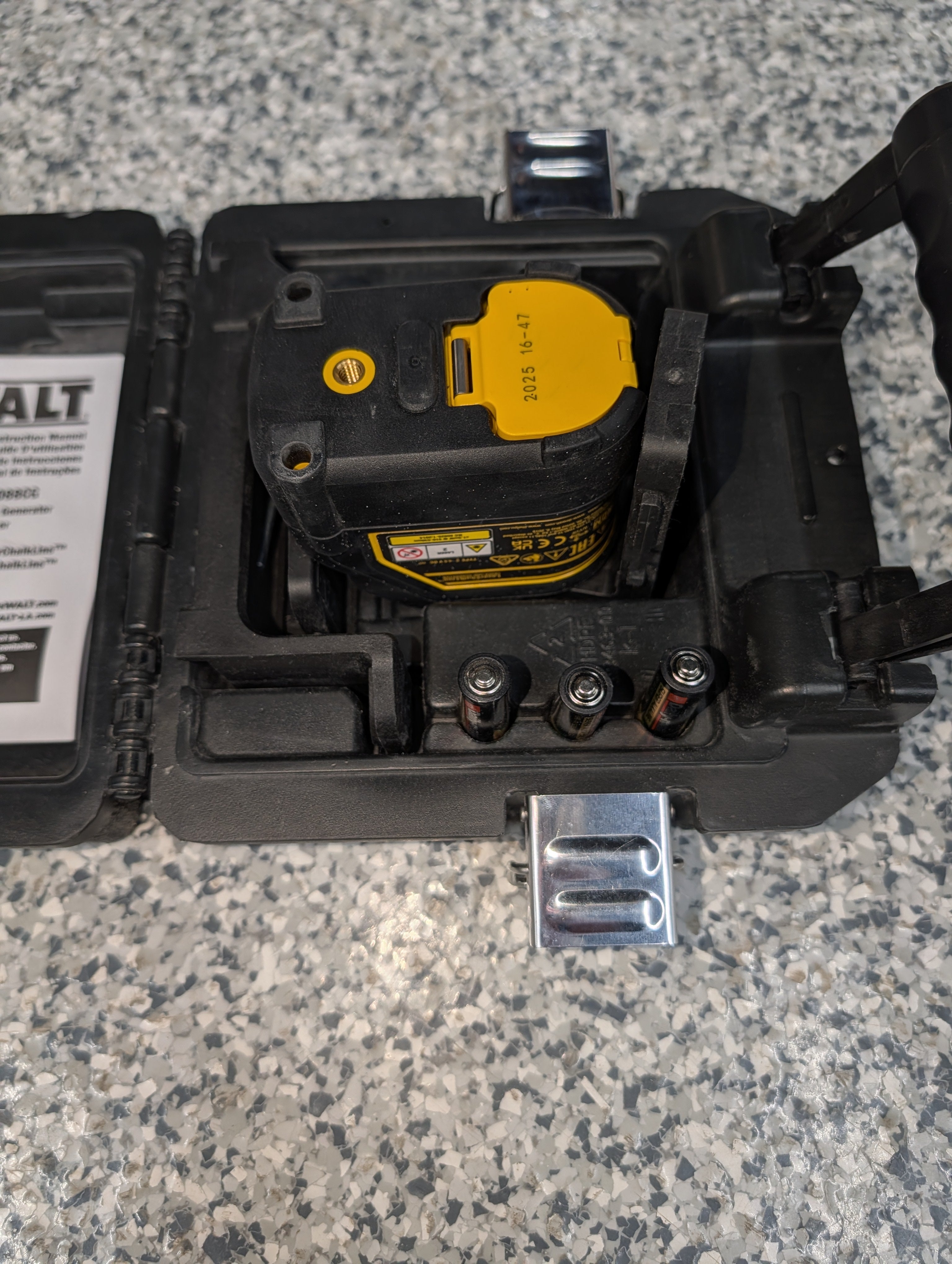 330 ft. Green Self-Leveling Cross Line Laser Level with (3) AA Batteries & Case