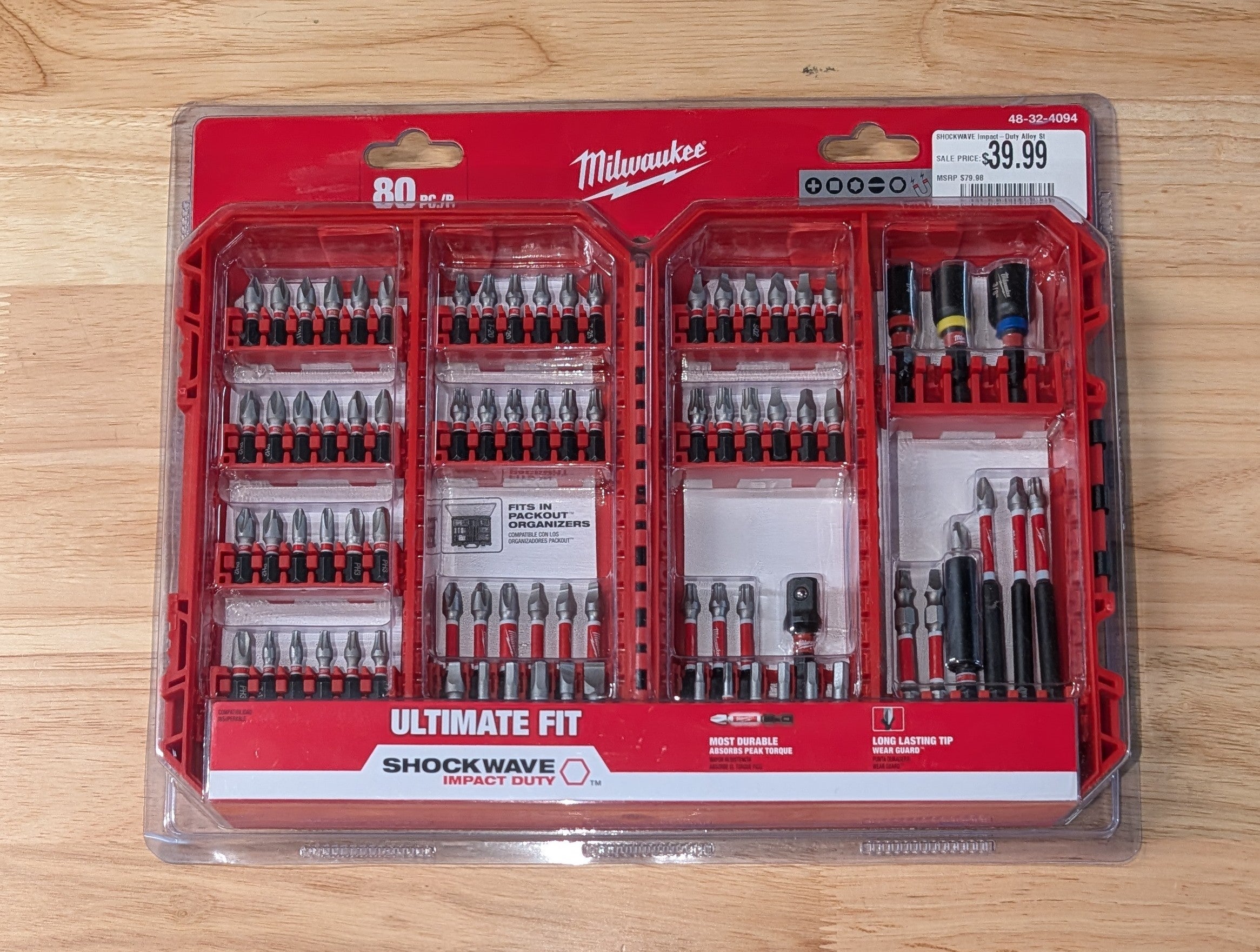 SHOCKWAVE Impact-Duty Alloy Steel Screw Driver Bit Set (80-Piece)