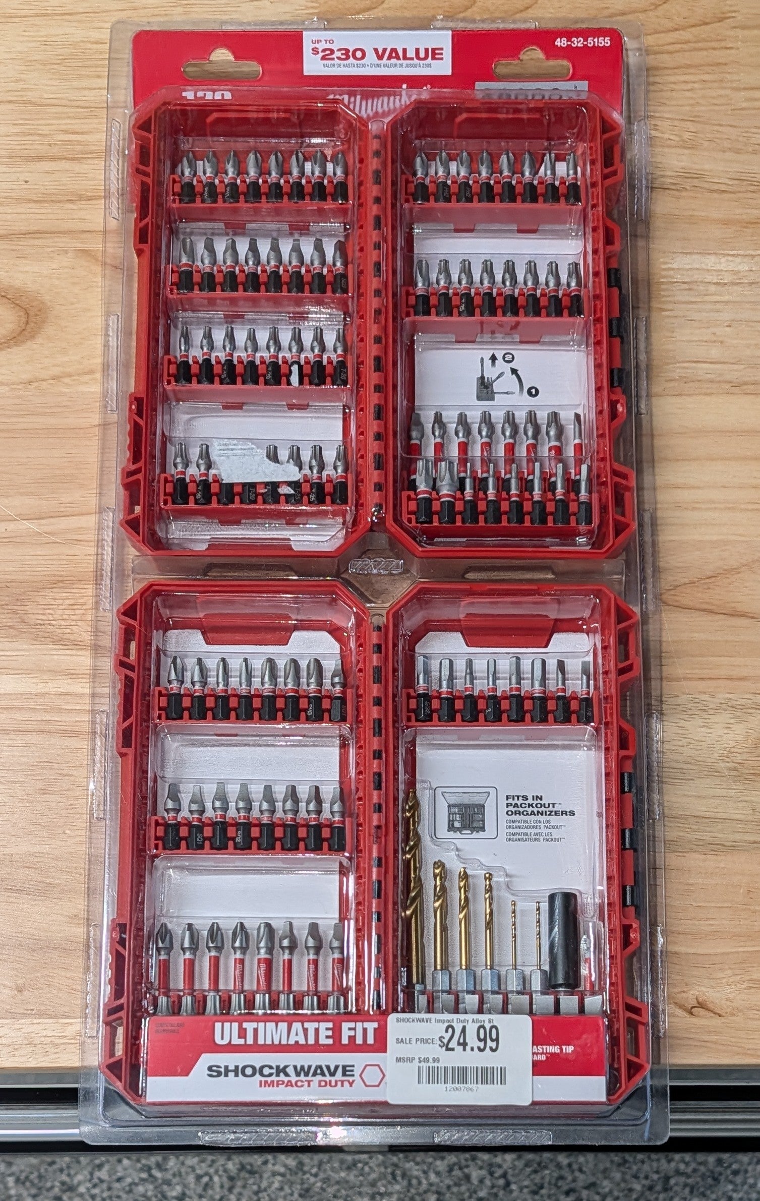 SHOCKWAVE Impact Duty Alloy Steel Screw Driver Bit Set (120-Piece)
