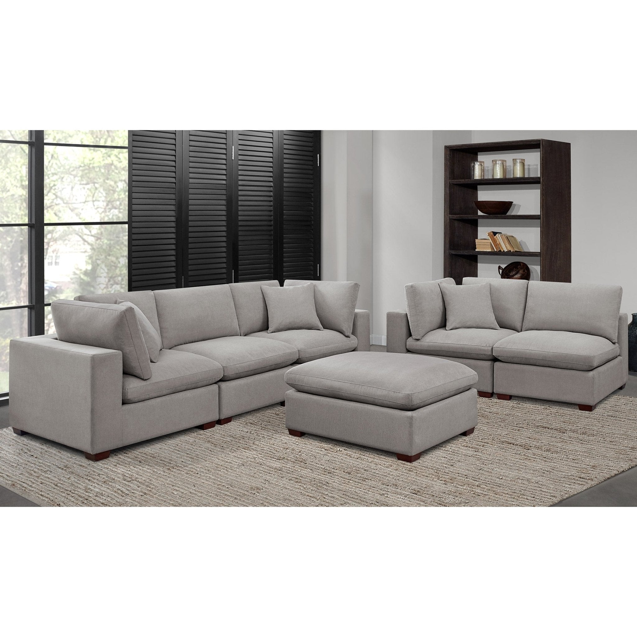 Thomasville Lowell 6 - piece Fabric Modular Sectional - Stu's Home Improvement Outlet