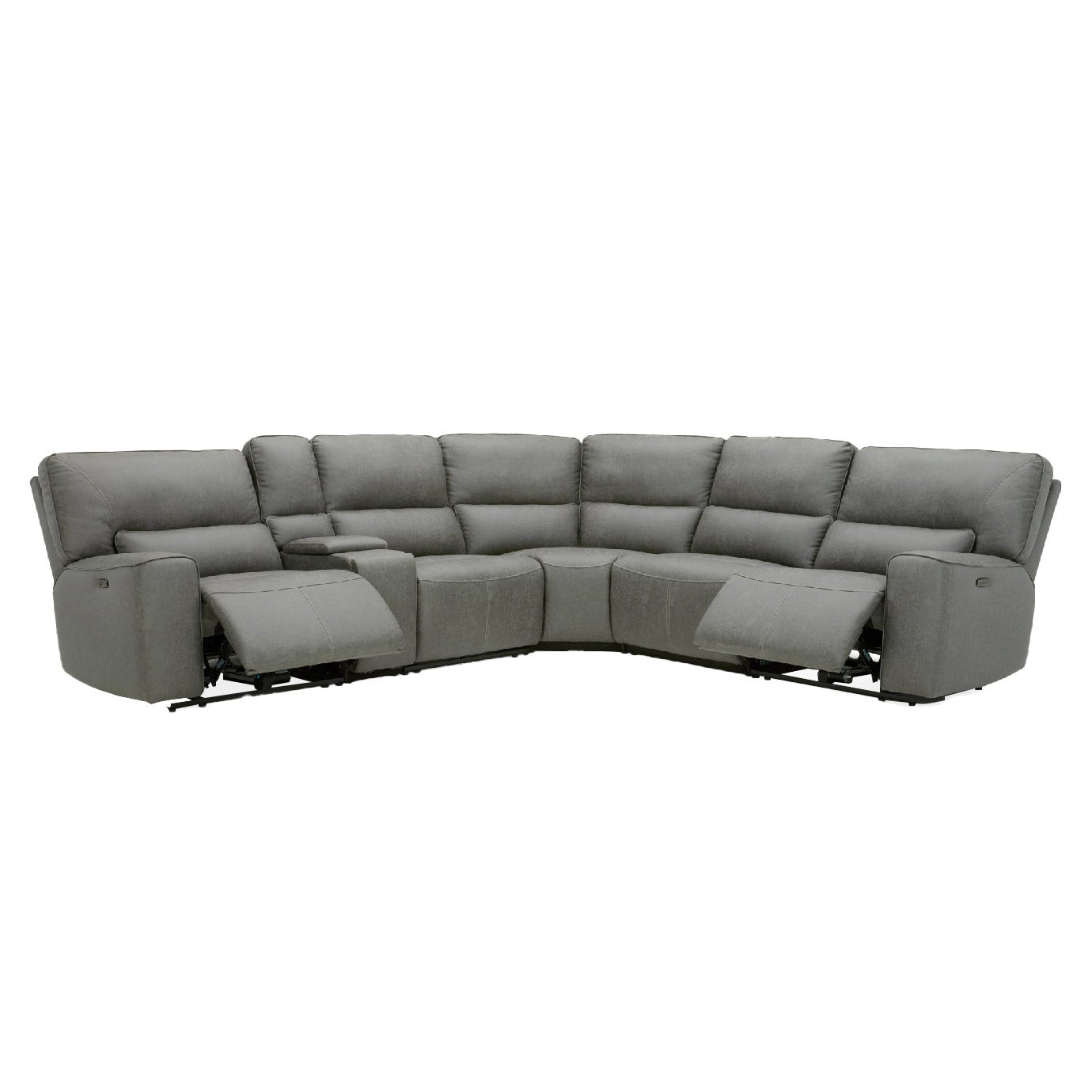 Sweeney Fabric Power Reclining Sectional with Power Headrests - Stu's Home Improvement Outlet