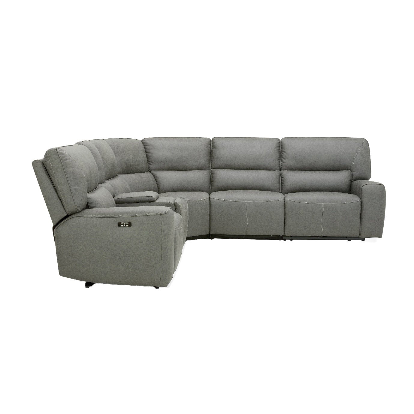 Sweeney Fabric Power Reclining Sectional with Power Headrests - Stu's Home Improvement Outlet