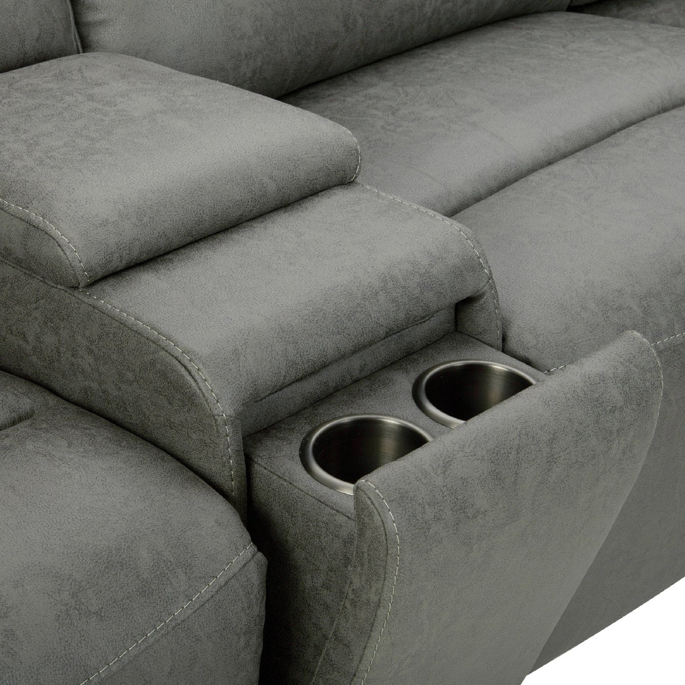 Sweeney Fabric Power Reclining Sectional with Power Headrests - Stu's Home Improvement Outlet