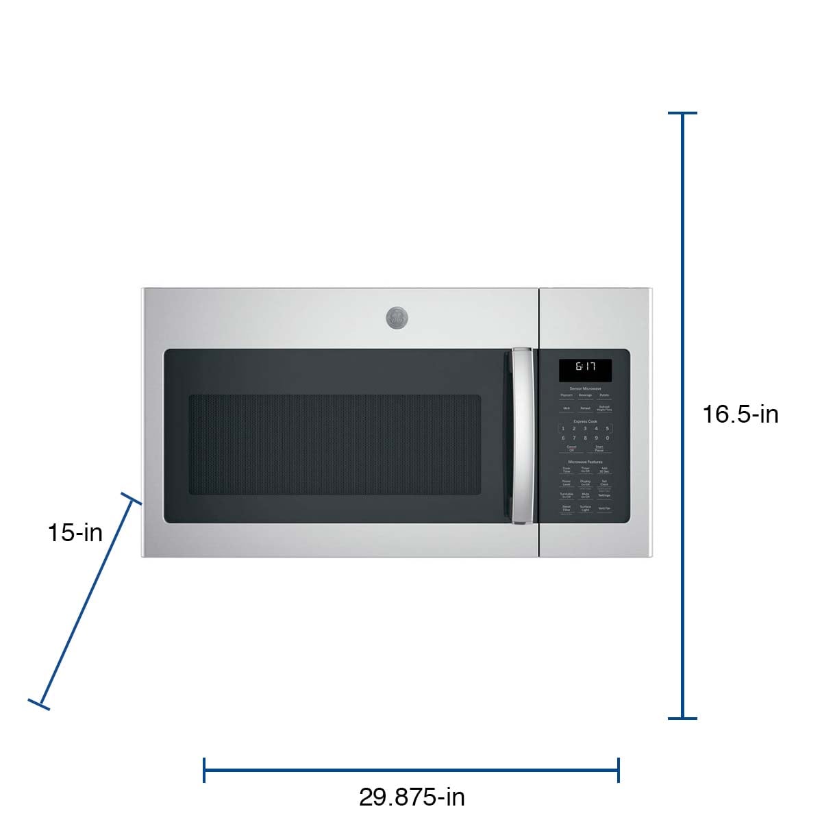 GE 1.7-cu ft Over-the-Range Microwave with Sensor Cooking ( Fingerprint Resistant Stainless Steel )