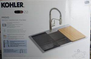 Kohler Provo 33" Dual Mount Single - bowl Workstation Kitchen Sink Kit (AS - IS) - Stu's Home Improvement Outlet