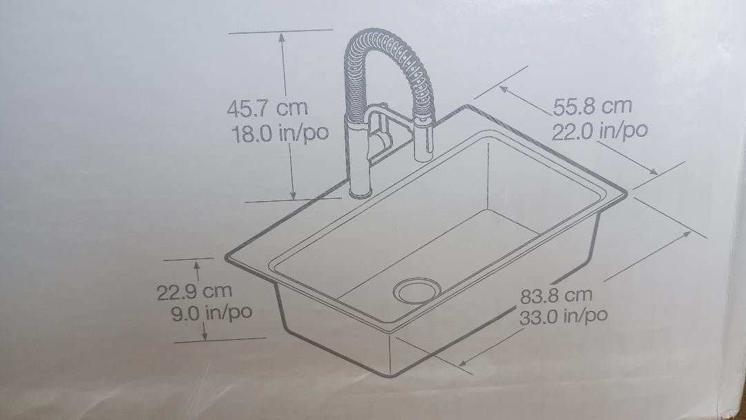 Kohler Provo 33" Dual Mount Single - bowl Workstation Kitchen Sink Kit (AS - IS) - Stu's Home Improvement Outlet