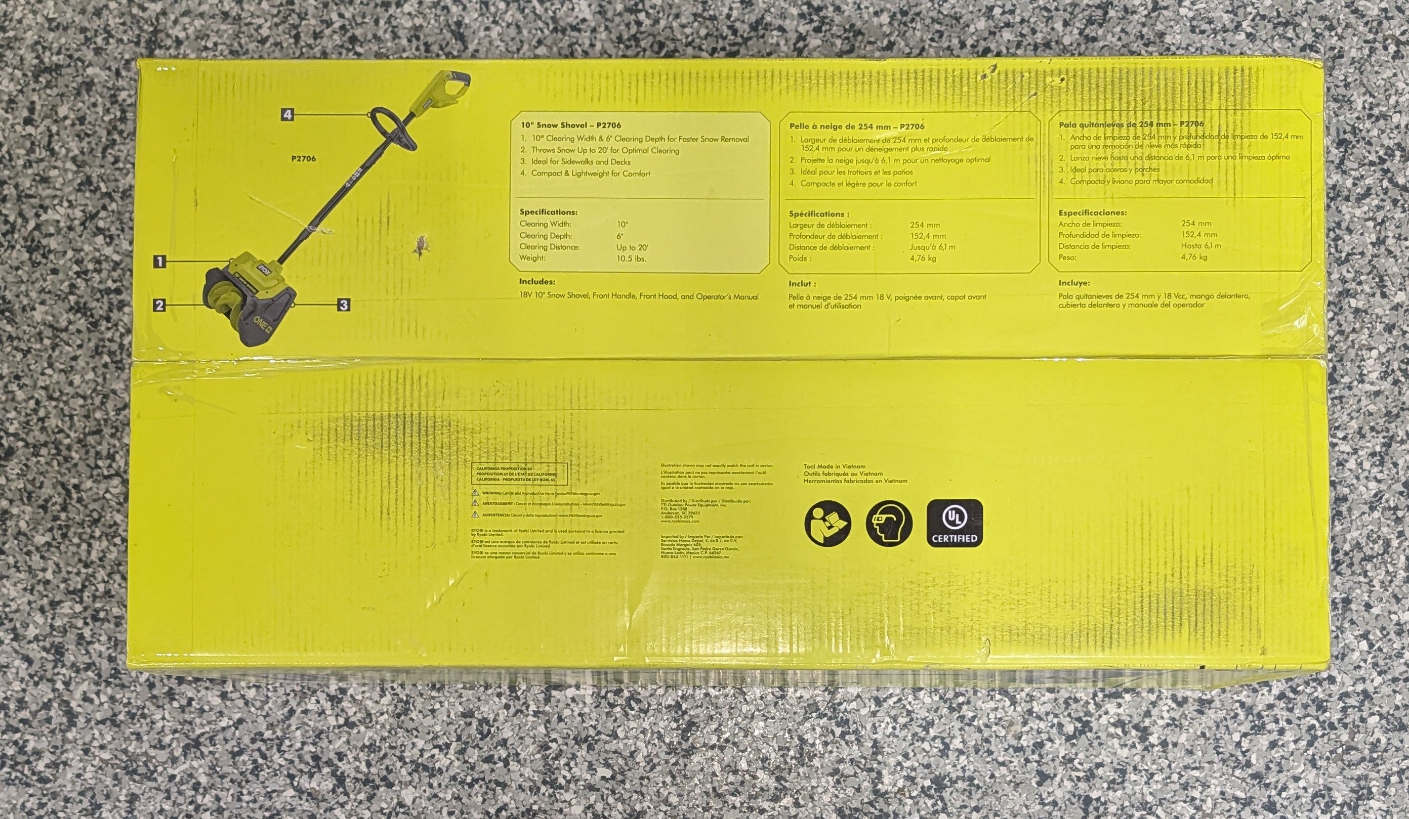 ONE+ 18V 10 in. Cordless Electric Snow Shovel with 4.0 Ah Battery and Charger