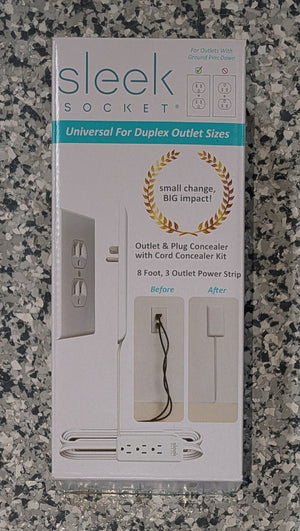 8 ft. 3 - Outlet Cord and Plug Concealer with Cord Management Kit - Stu's Home Improvement Outlet