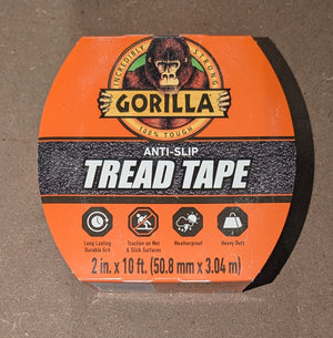 Gorilla 2 - in x 10 - ft Black Tape Roll Anti - Slip Tape - Stu's Home Improvement Outlet