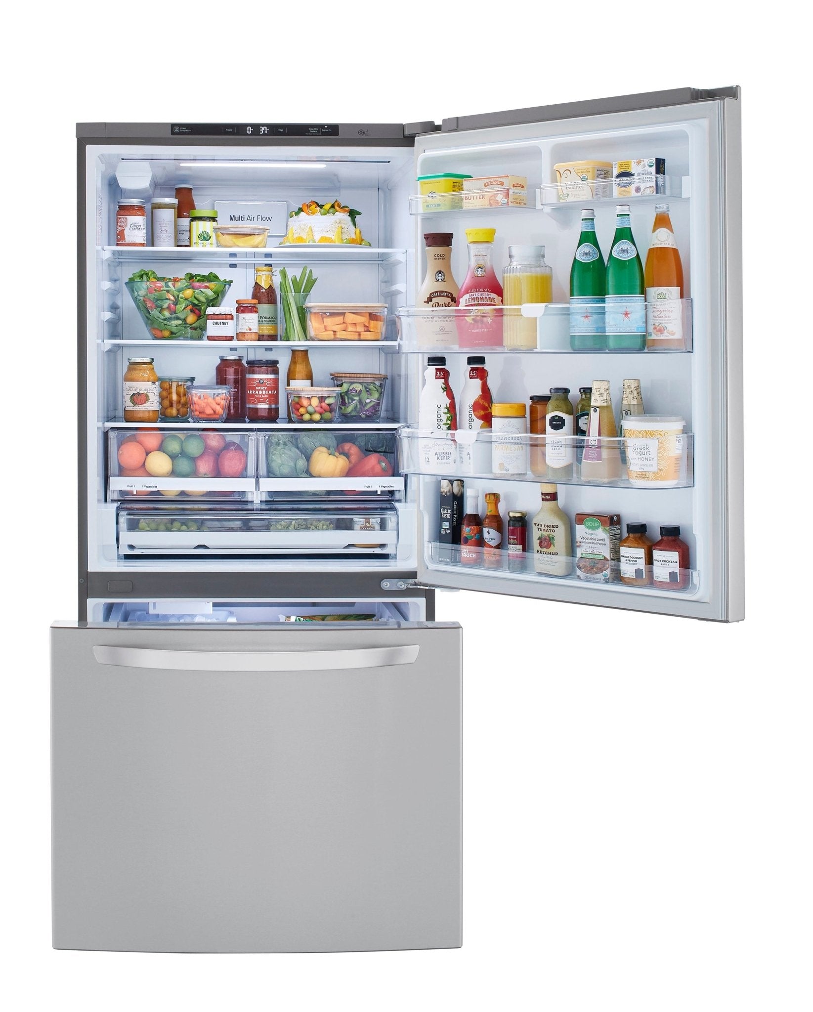 LG 25.5 - cu ft Bottom - Freezer Refrigerator with Ice Maker (Fingerprint Resistant) ENERGY STAR (LRDCS2603S) - Stu's Home Improvement Outlet