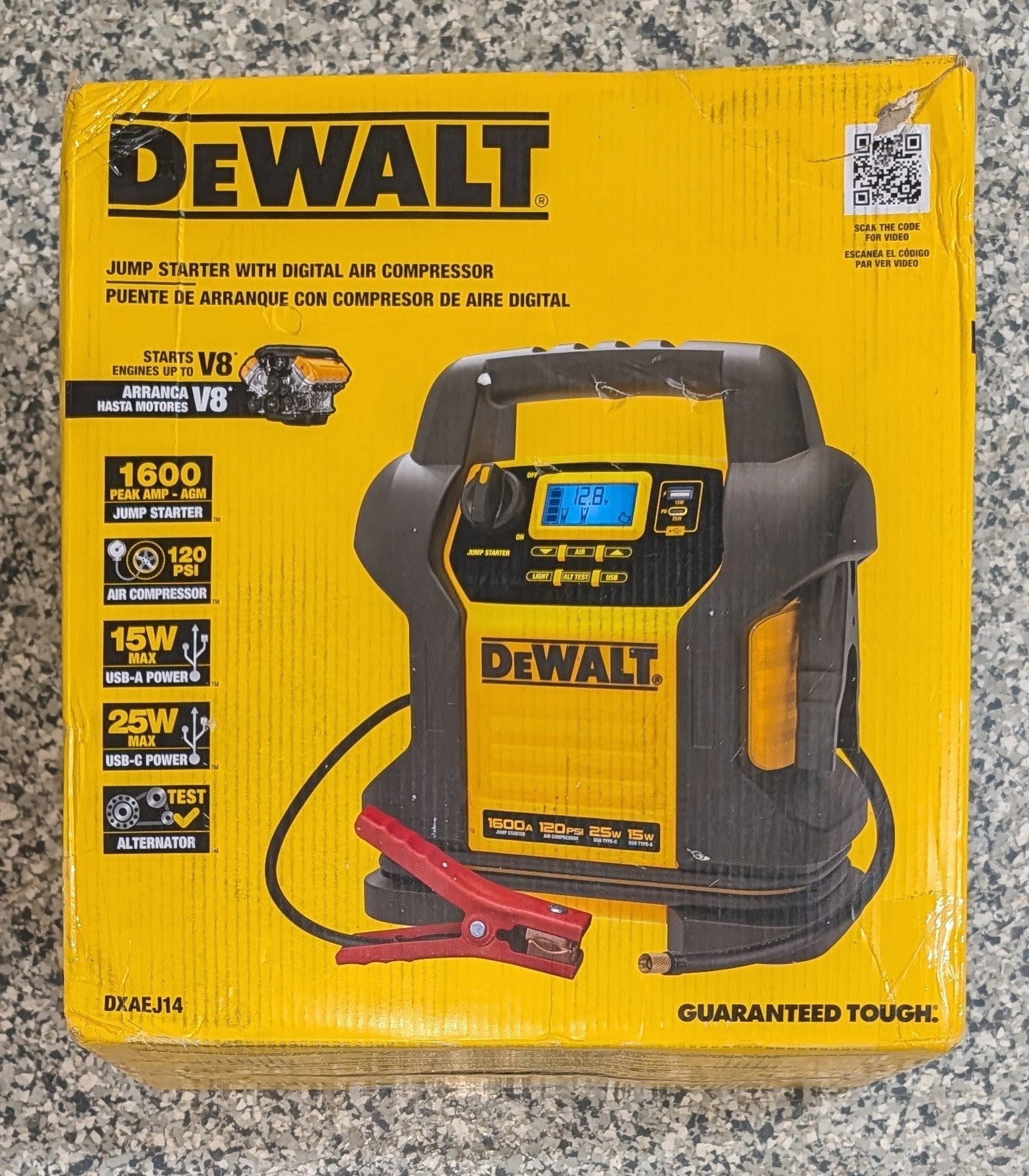 DEWALT 1600 Peak Amp Jump Starter with Digital Compressor and USB Power Bank - Stu's Home Improvement Outlet