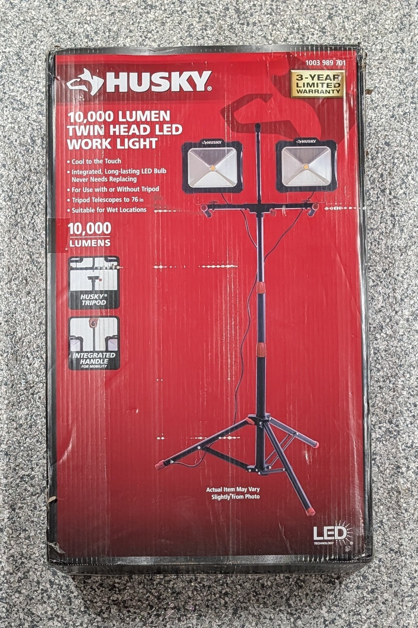 Husky 10000lm Twin Head LED Work Light with Tripod - Stu's Home Improvement Outlet