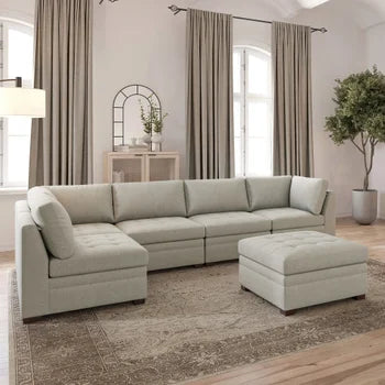 Thomasville Tisdale Modular Sectional 6-piece with Storage Ottoman