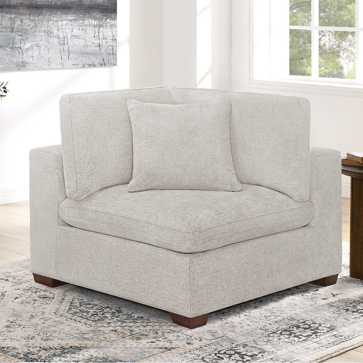 White Sofa Corner Chair