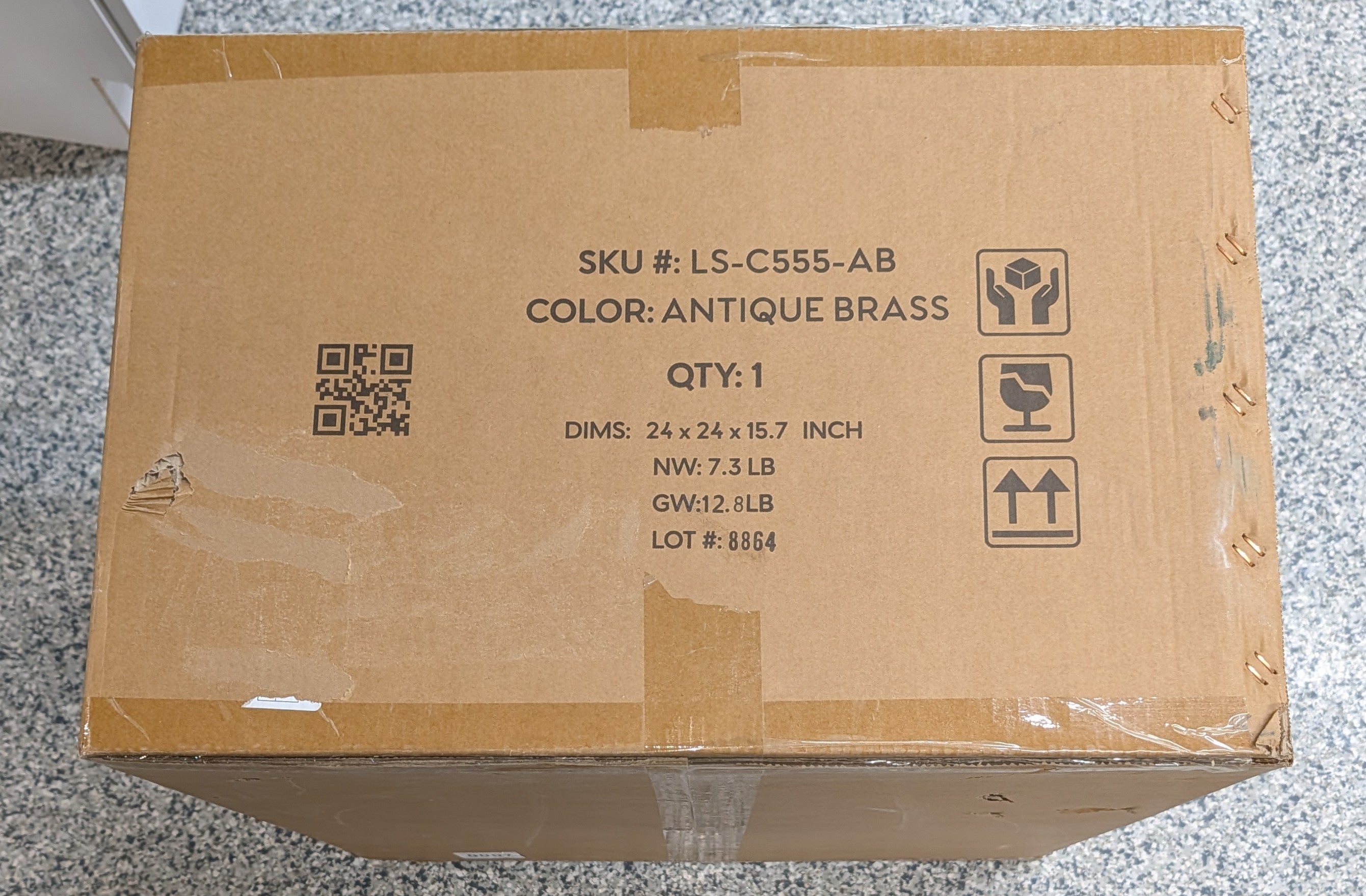 Lise 22 in. 3-Light Brushed Brass Chandelier with Fabric Shade