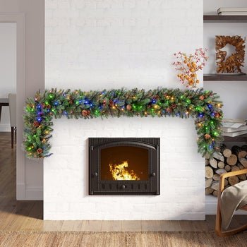 9’ Pre - lit LED With Twinkle Artificial Greenery Garland - Stu's Home Improvement Outlet