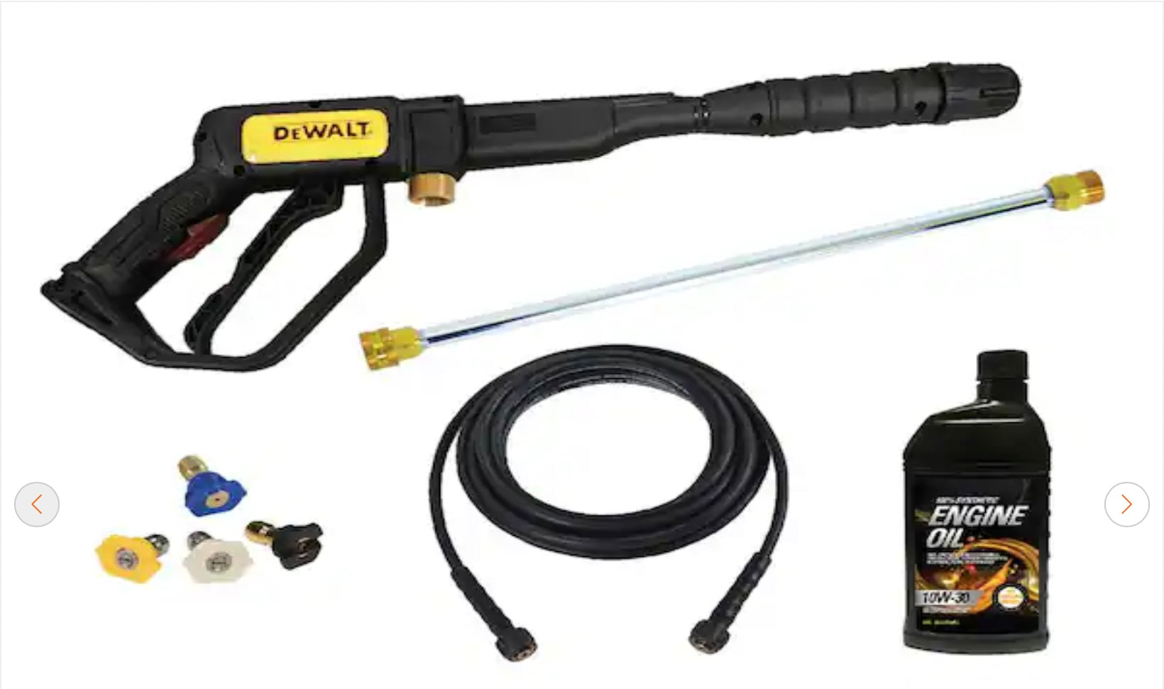 DEWALT 3300 PSI 2.4 GPM Cold Water Gas Pressure Washer Accessories