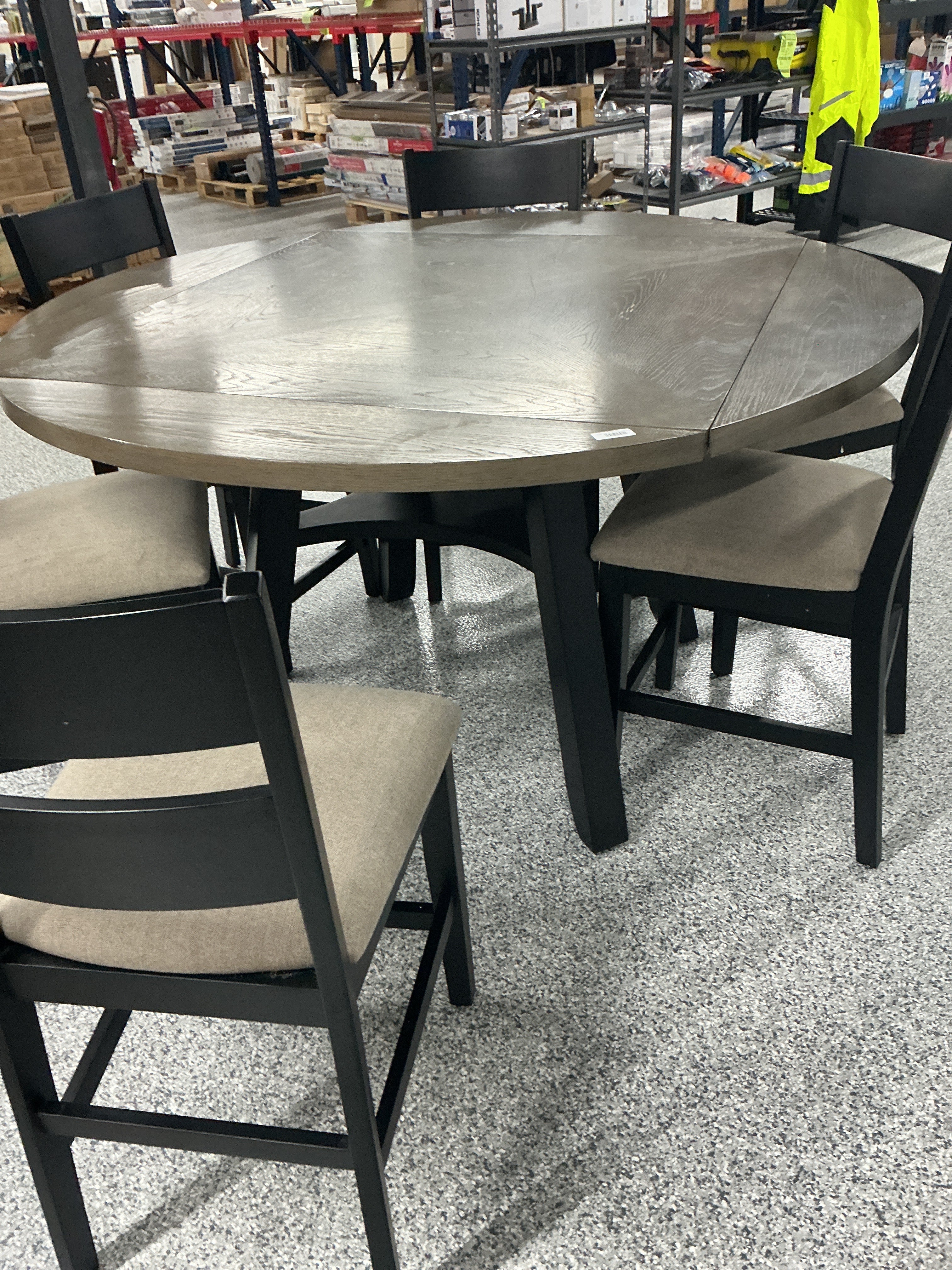 Easton 7-piece Square to Round Counter Height Dining Set