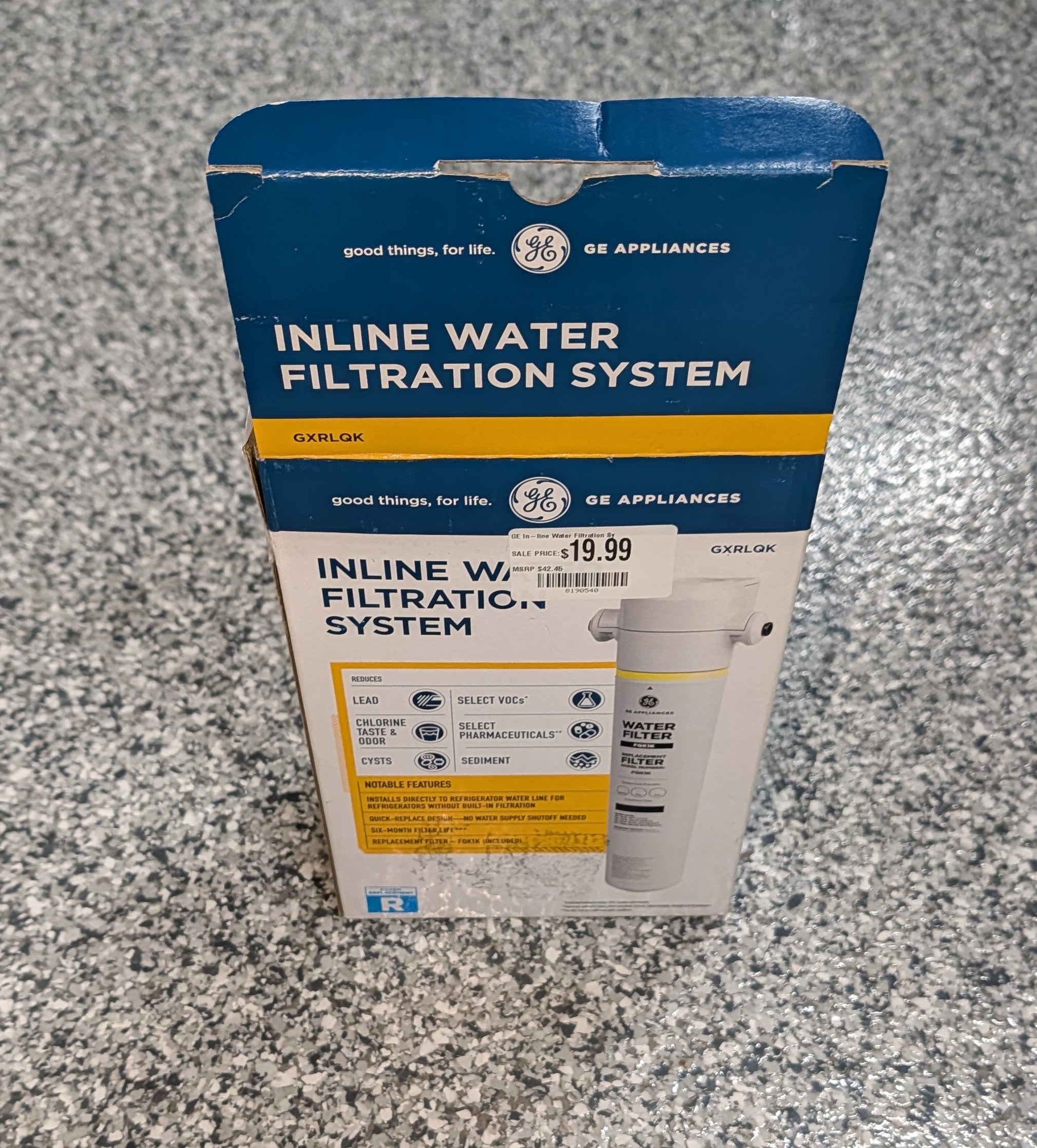 GE In-line Water Filtration System for Refrigerators or Icemakers