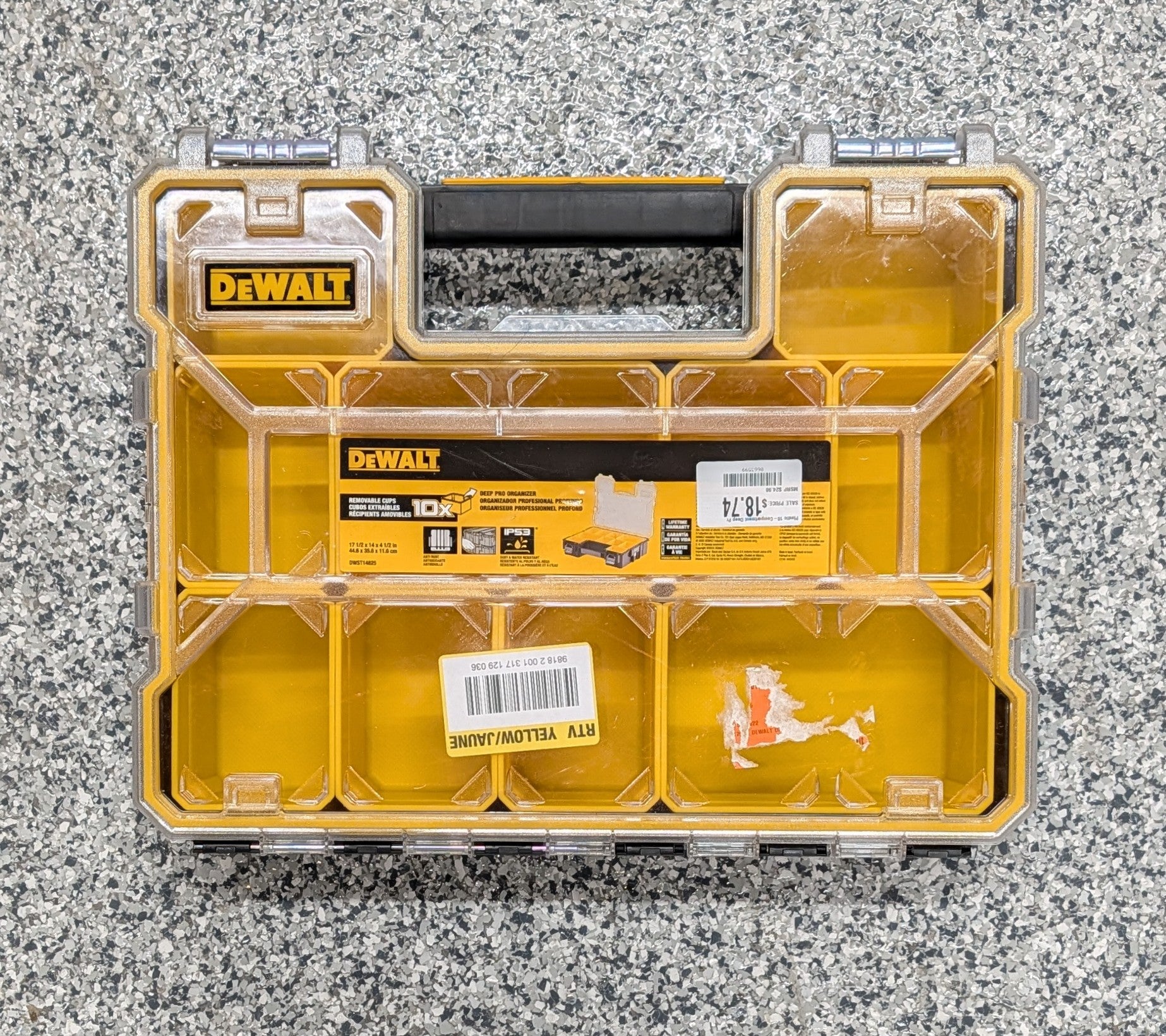 DEWALT Plastic 10-Compartment Deep Pro Small Parts Organizer