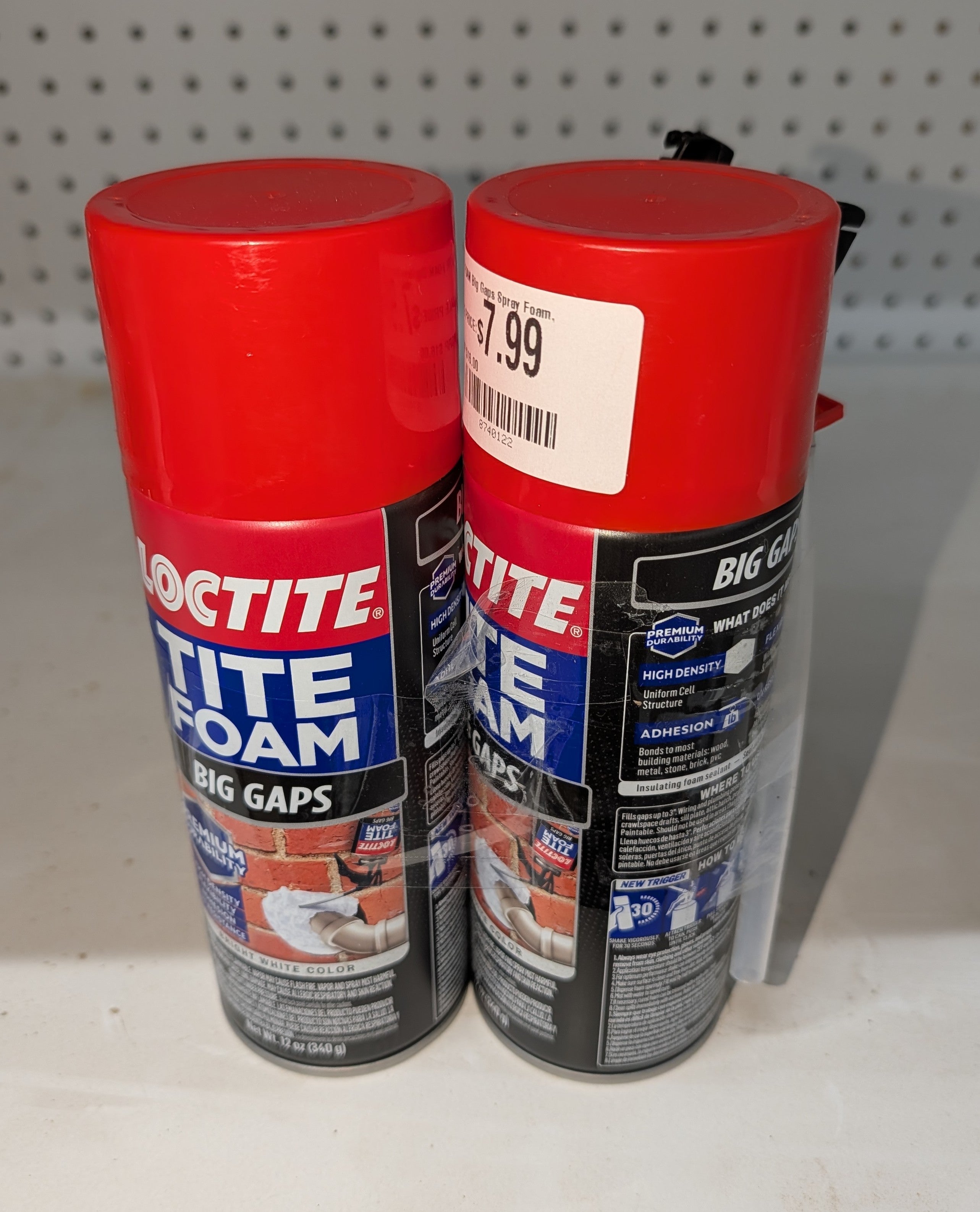TITE FOAM Big Gaps Spray Foam, Bright White,  (2)12 oz. Can, Insulating Spray Foam Sealant