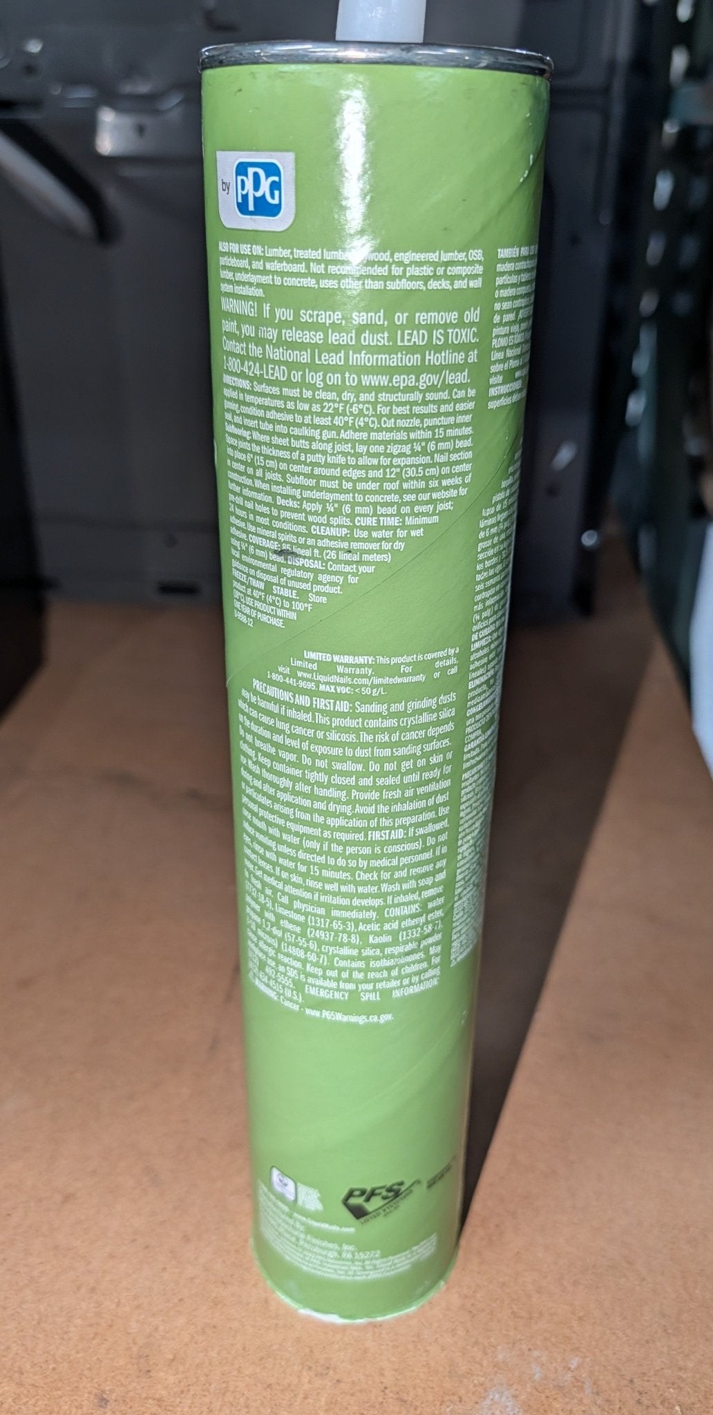 Liquid Nails Subfloor and Deck 28 oz. Tan Low VOC Construction Adhesive - Stu's Home Improvement Outlet