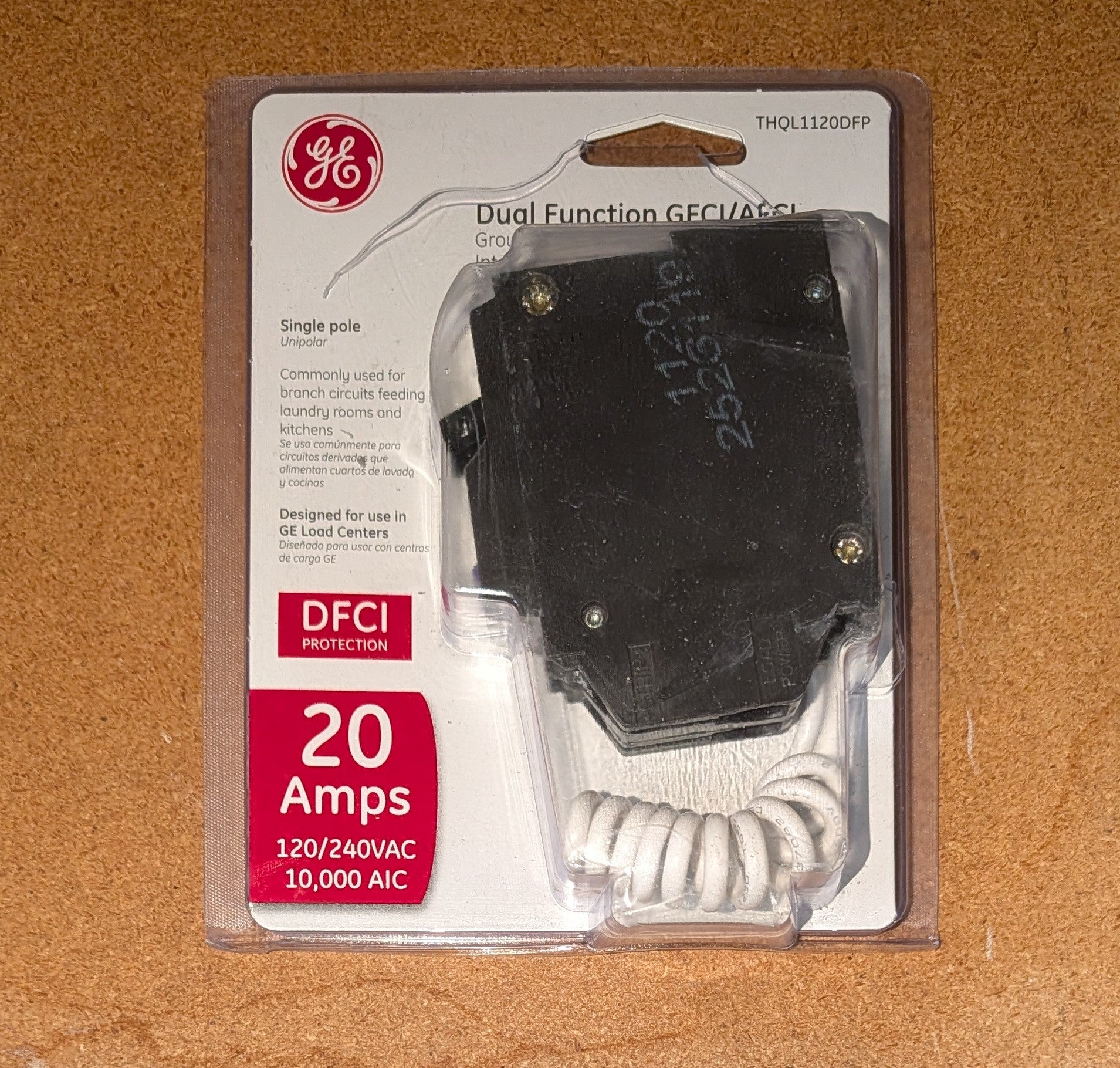 Q-Line 20 Amp Single-Pole Dual Function Arc Fault/GFCI Breaker