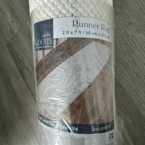 Off The Loom Runner Rug 2ft By 7ft Cream - Stu's Home Improvement Outlet