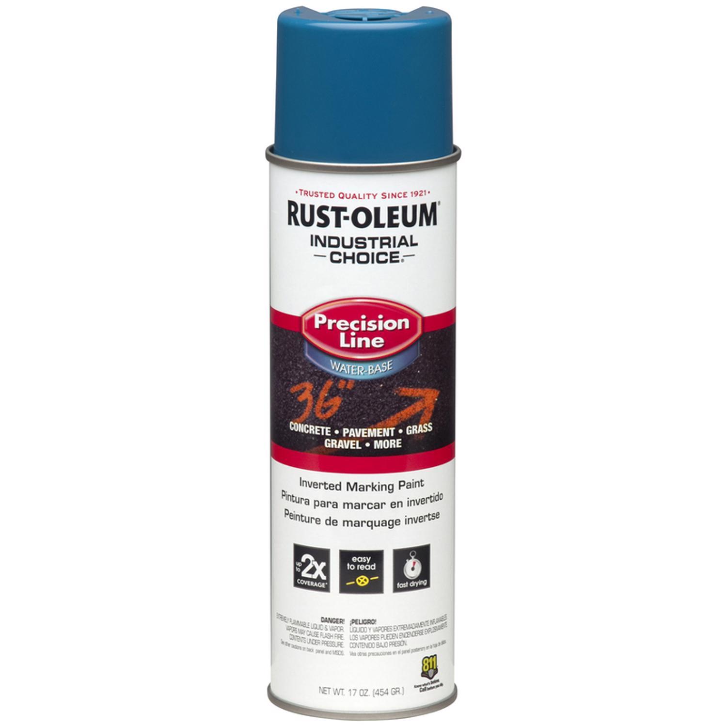 Rust - Oleum Industrial Choice Caution Blue Inverted Marking Paint 17 oz - Stu's Home Improvement Outlet