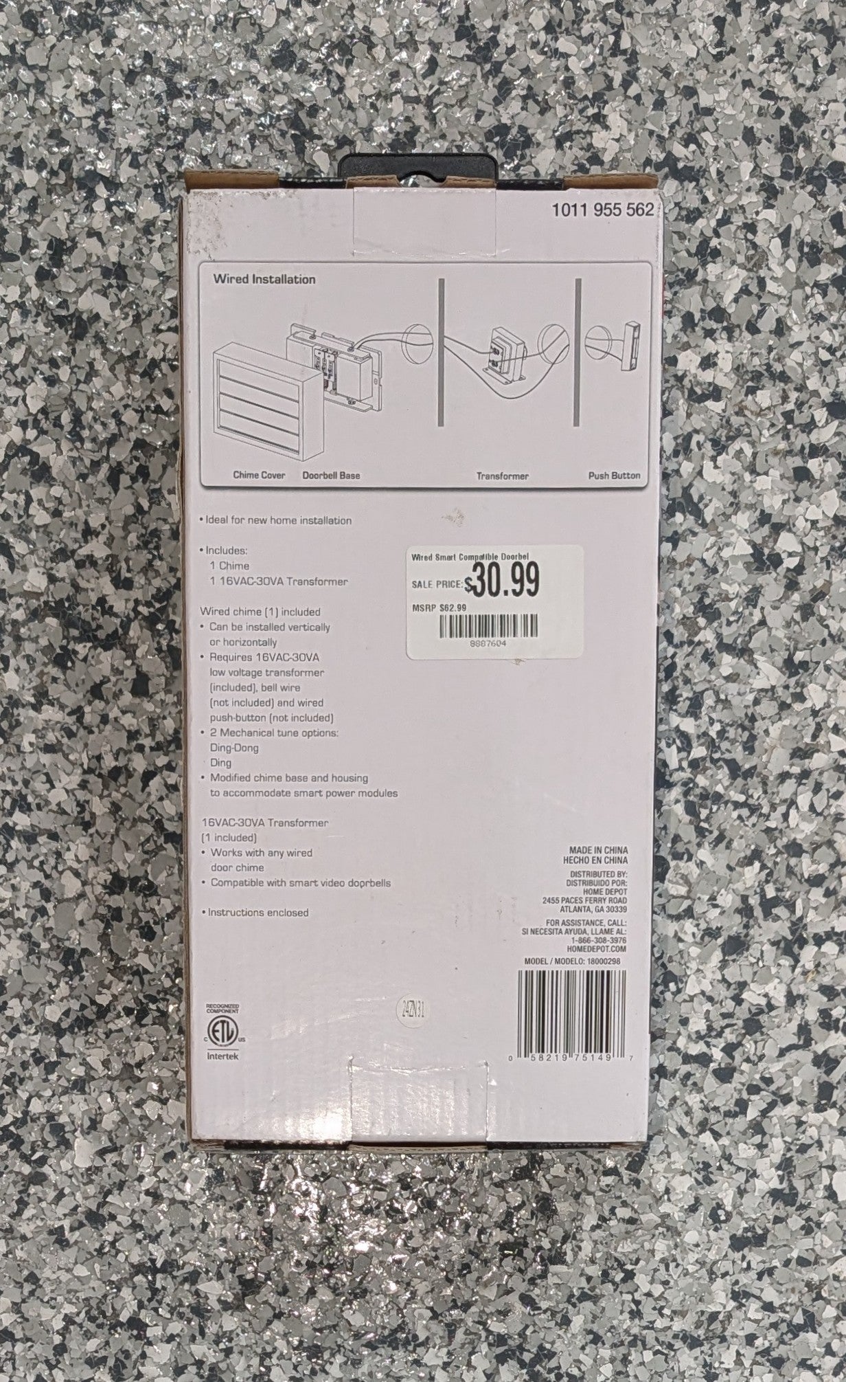 Wired Smart Compatible Doorbell Contractor Kit