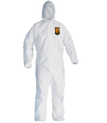 Kleenguard A30 Coveralll, Zipper Front, Elastic Back, Wrist and Ankles, Hood, White, X - Large - All - Stu's Home Improvement Outlet