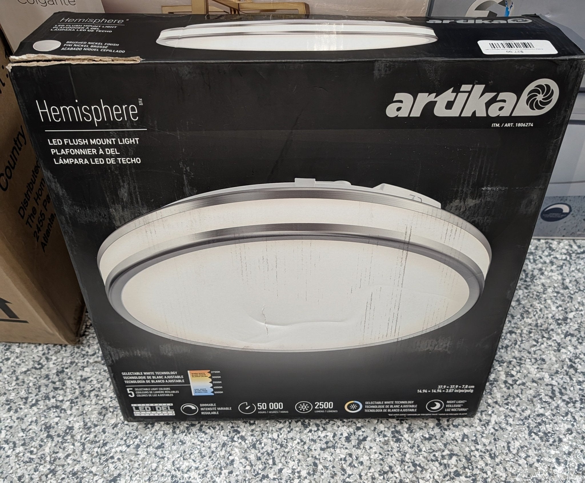 Artika Hemisphere 15” LED Flush Mount Light Fixture - Stu's Home Improvement Outlet